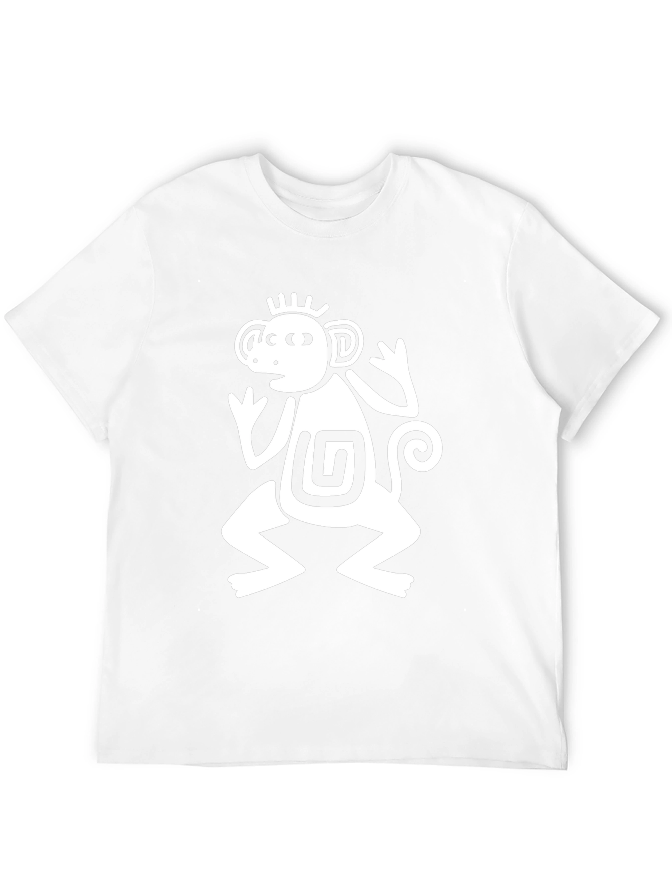 Aztec Monkey Graphic T-Shirt - Black Crew Neck Tee