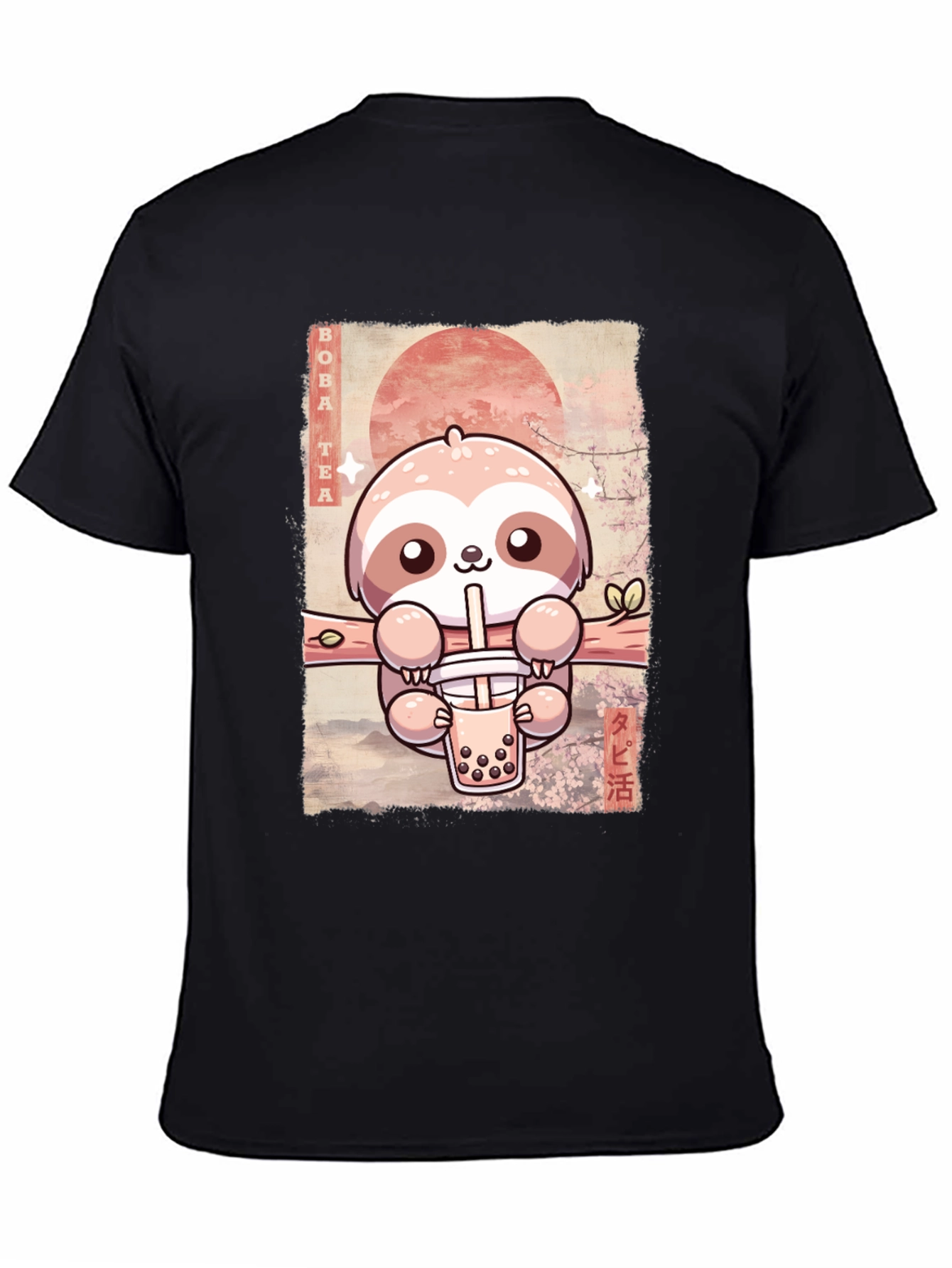 Sloth Boba Tea Graphic Tee - Kawaii Style!