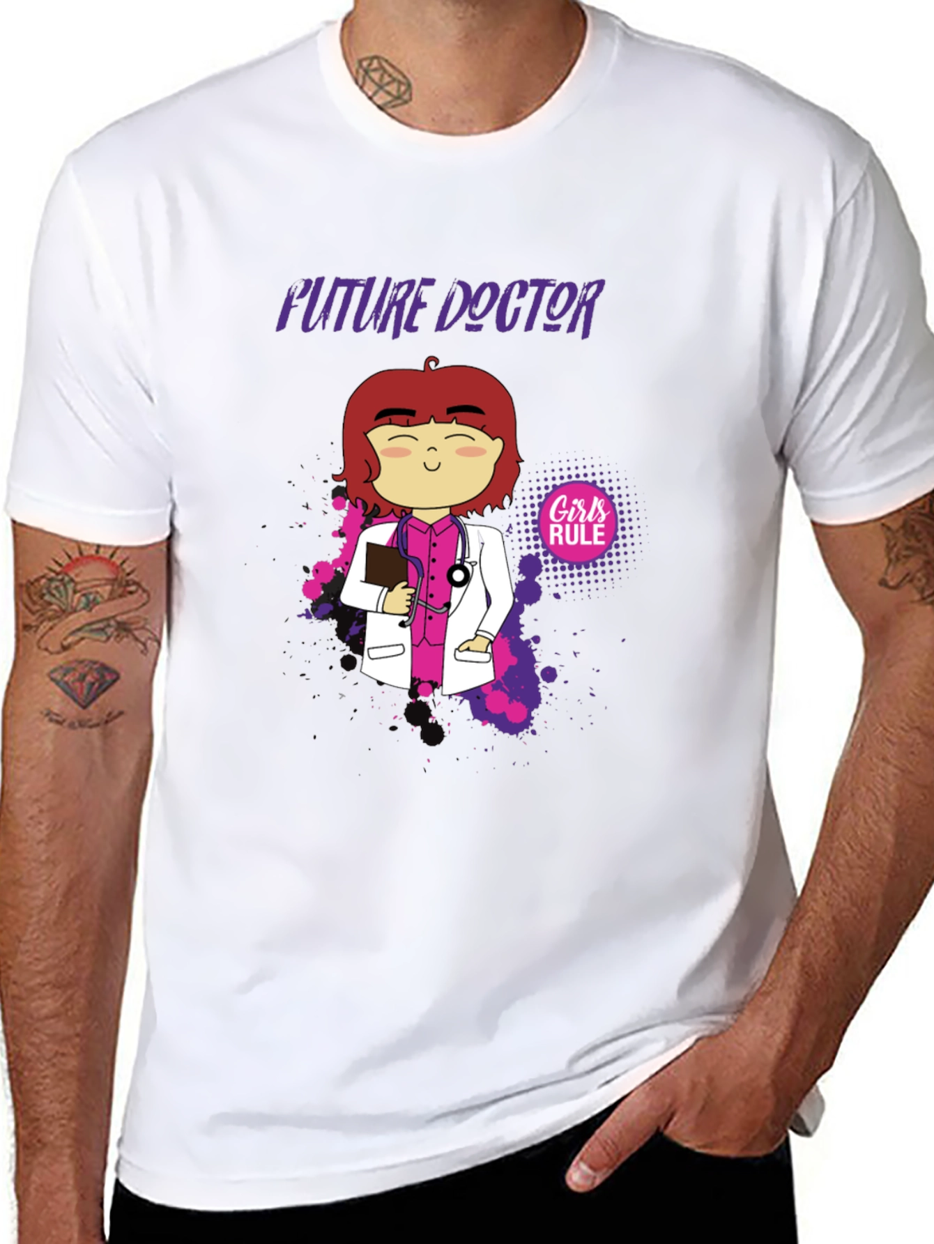 Future Doctor Cartoon Graphic T-Shirt