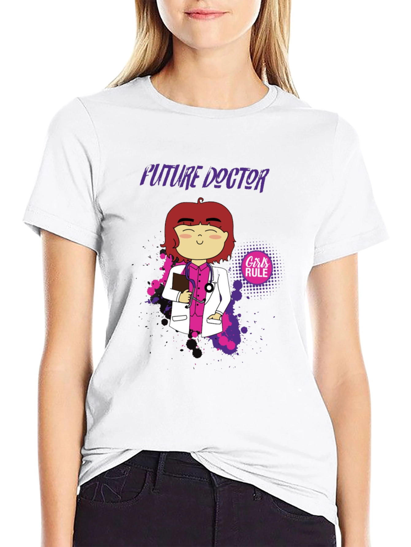 Future Doctor Cartoon Graphic T-Shirt