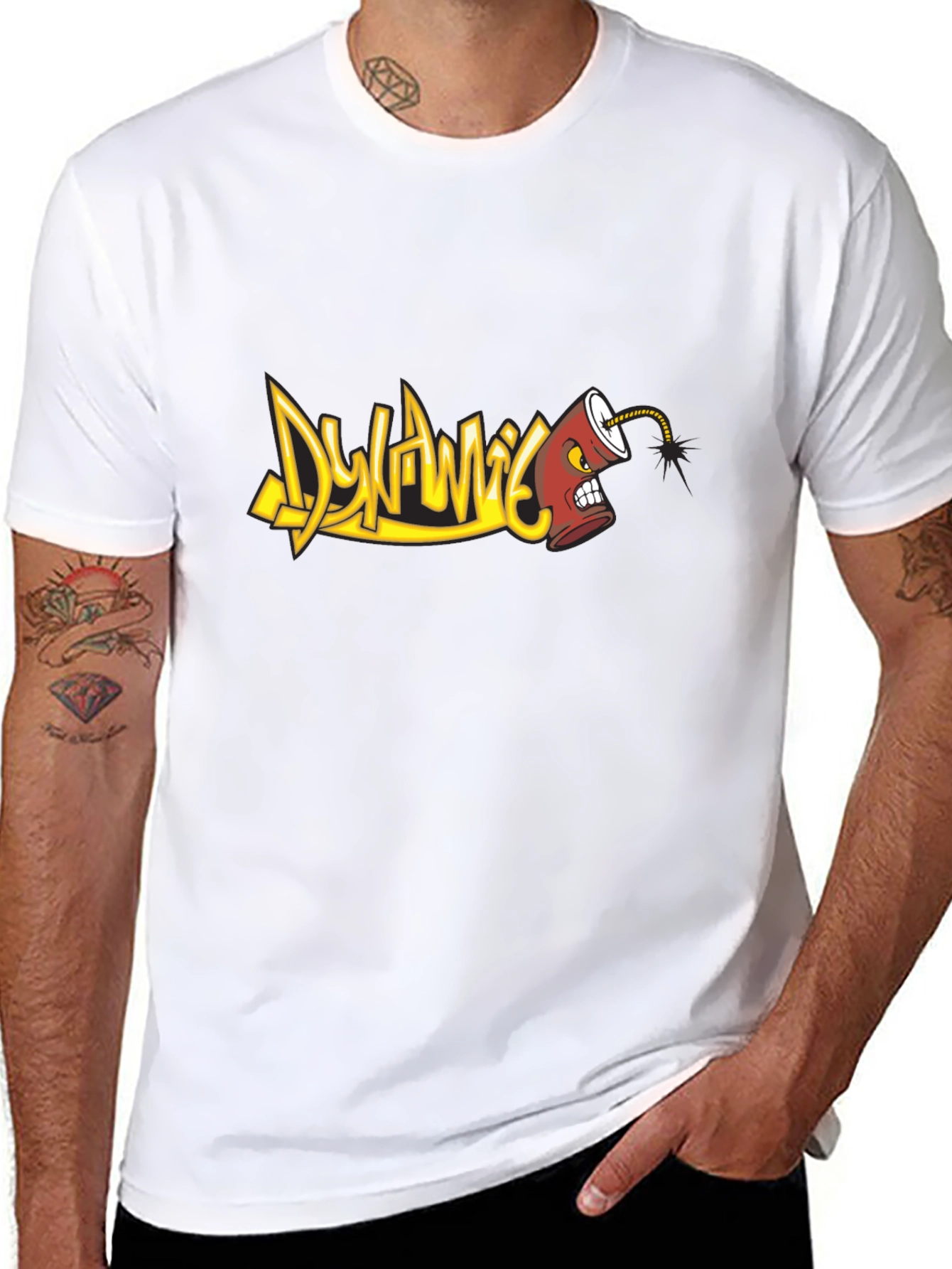 Dynamic Graffiti Art T-Shirt - Black