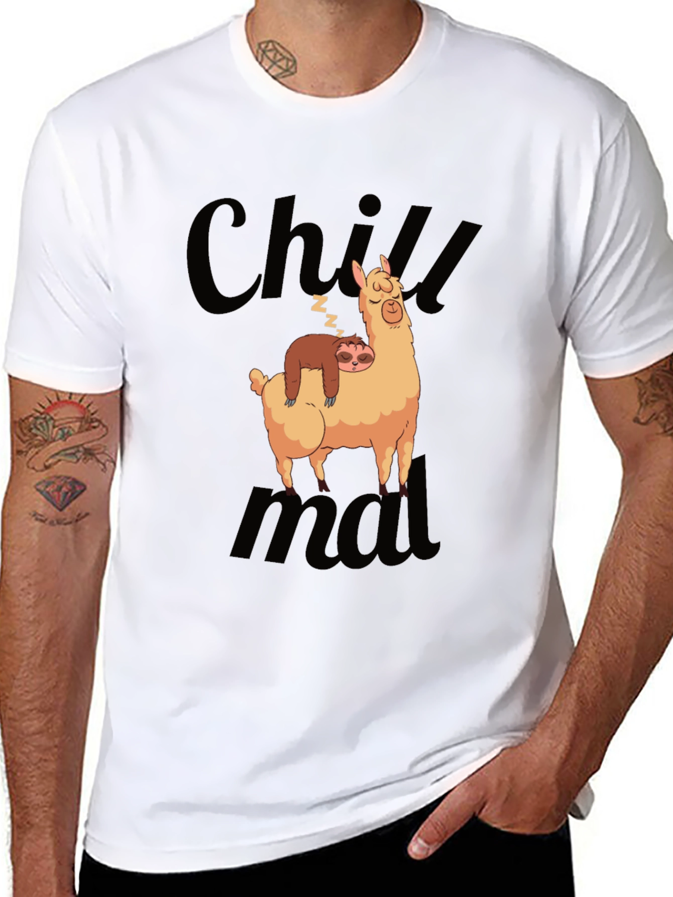 Chill Sloth & Llama Graphic Tee