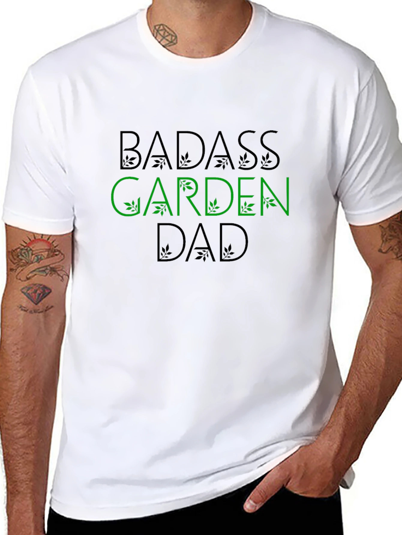 Badass Garden Dad T-Shirt - Gardening Apparel