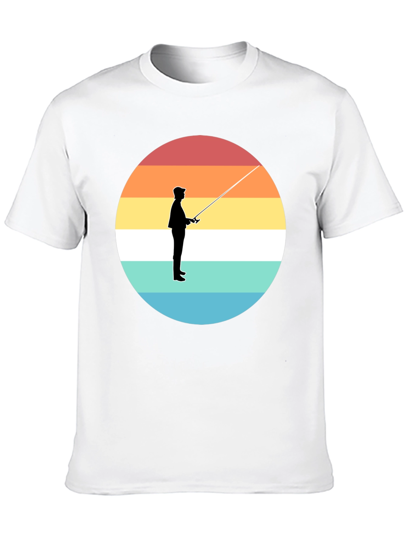 Sunset Fisherman Black T-Shirt