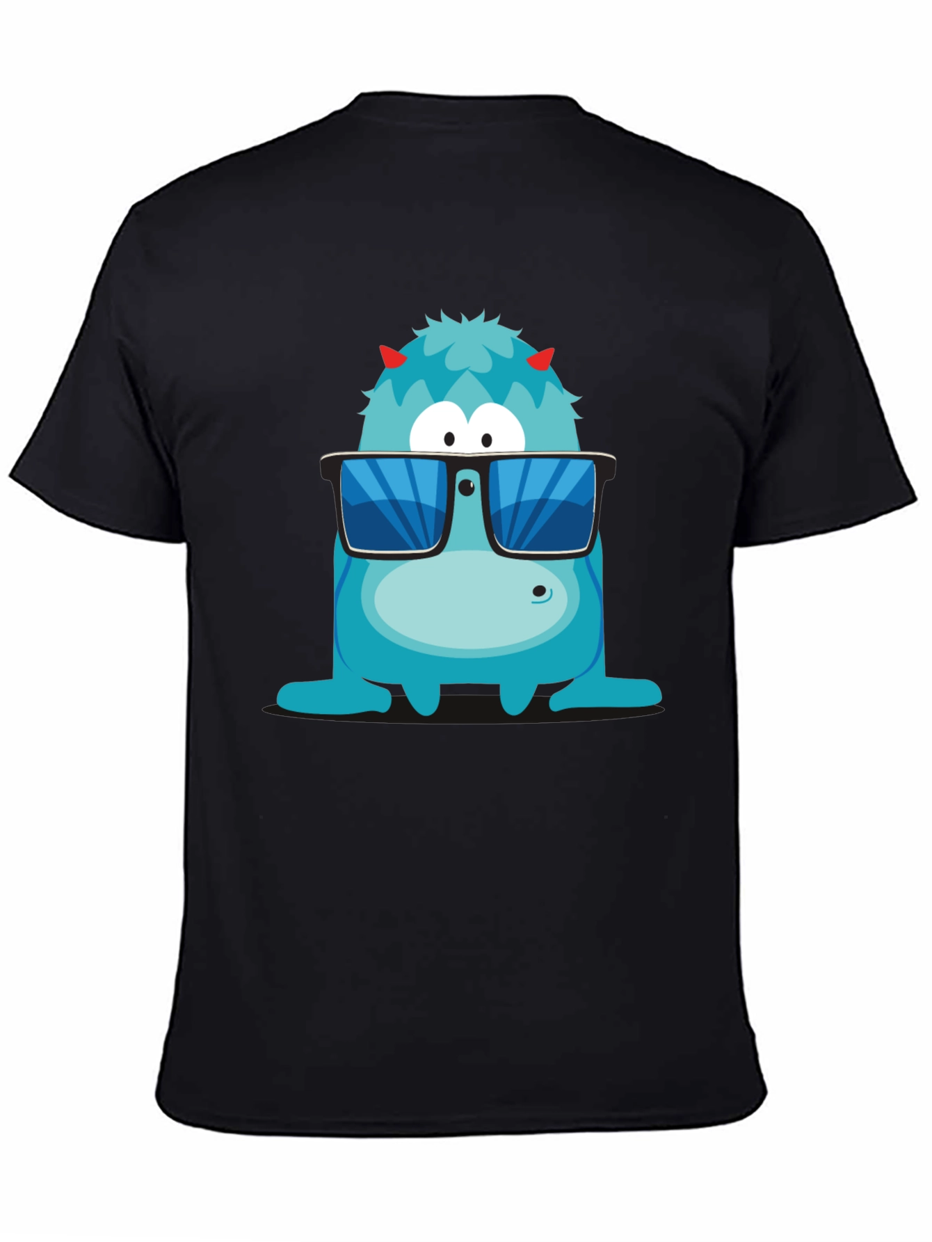 Cool Monster Graphic Tee - Black T-Shirt