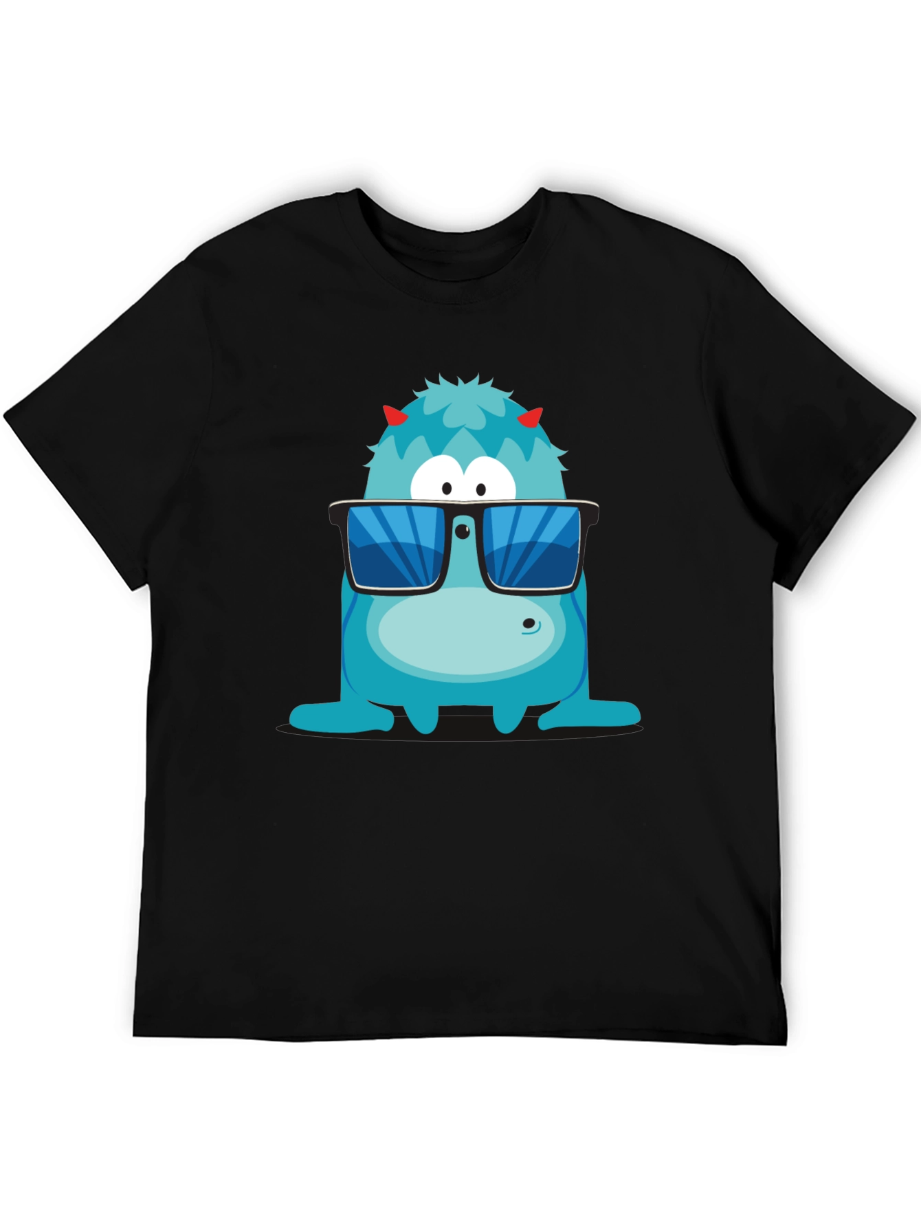 Cool Monster Graphic Tee - Black T-Shirt