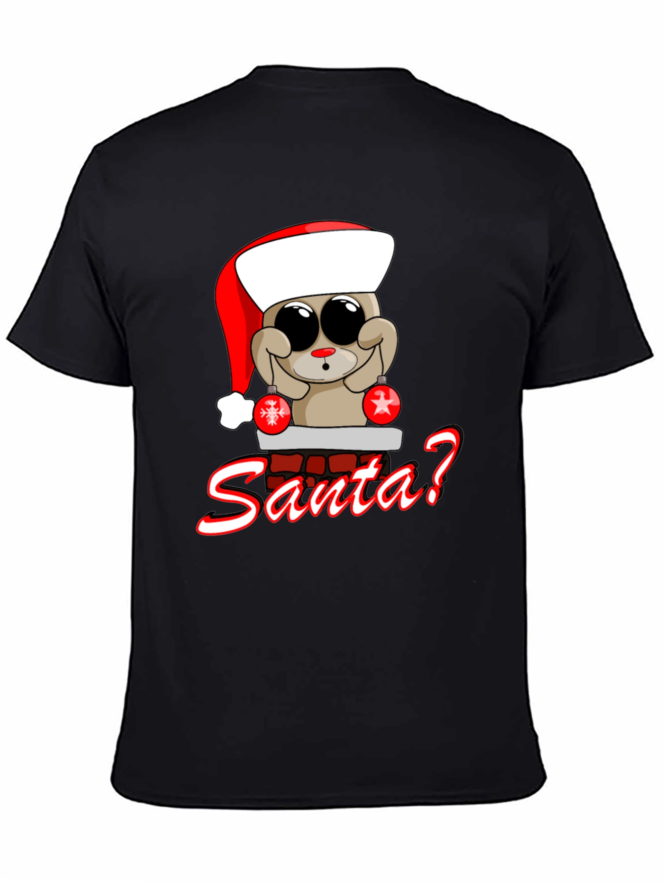 Cartoon Santa Bear Graphic Tee