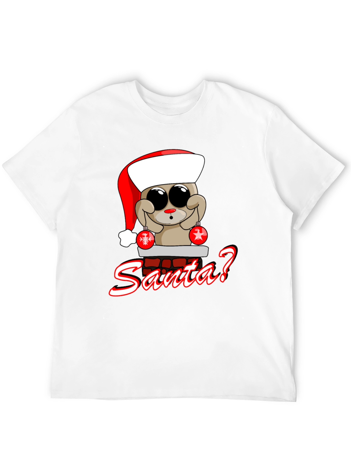 Cartoon Santa Bear Graphic Tee