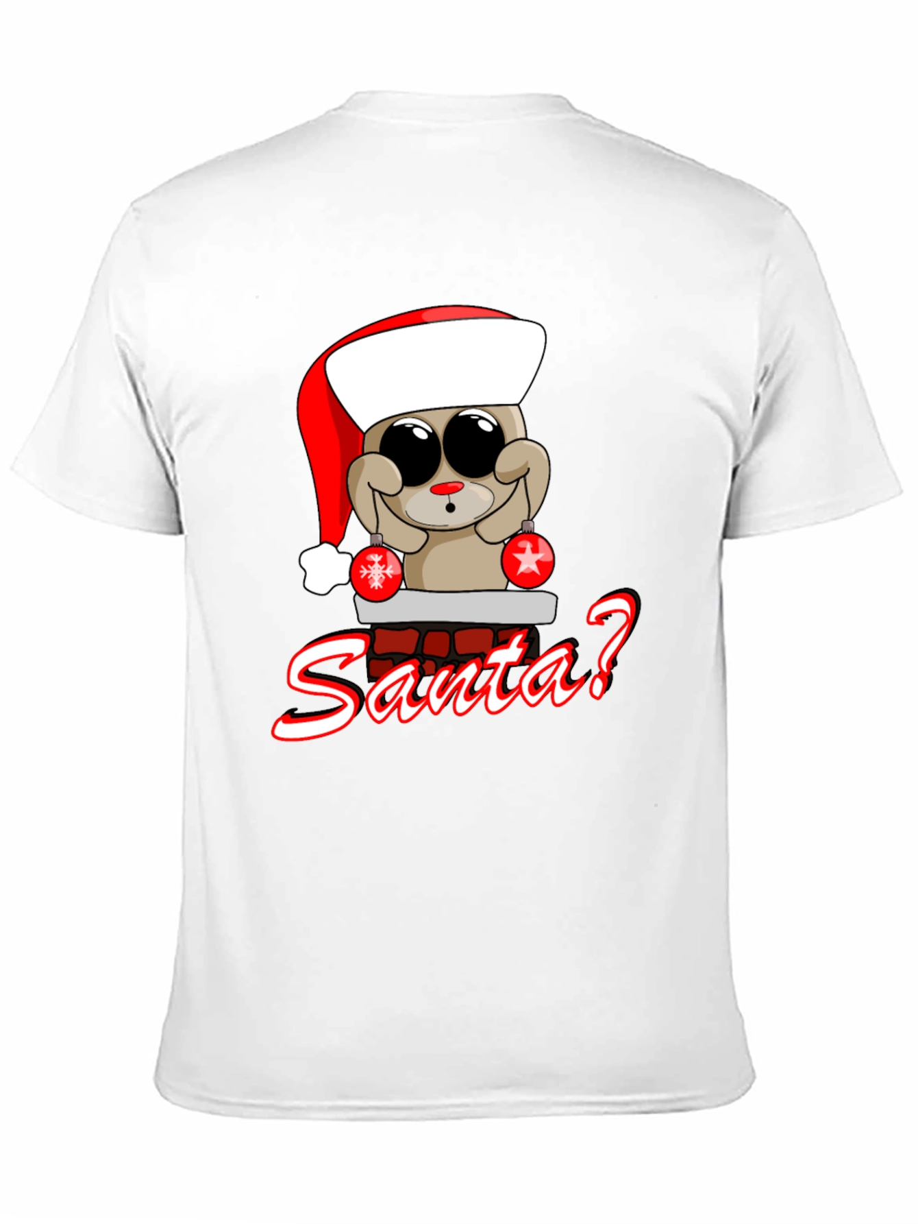 Cartoon Santa Bear Graphic Tee