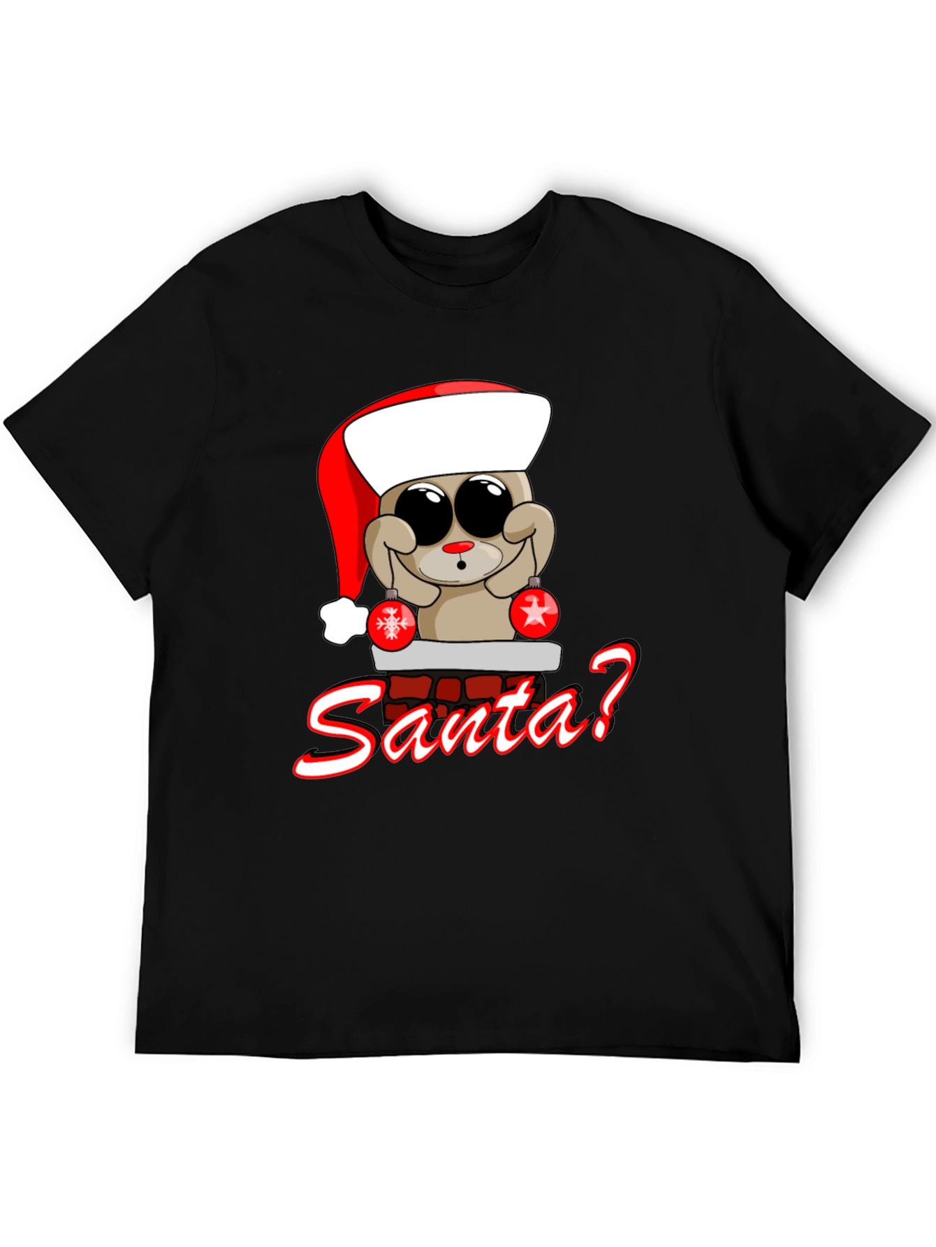 Cartoon Santa Bear Graphic Tee