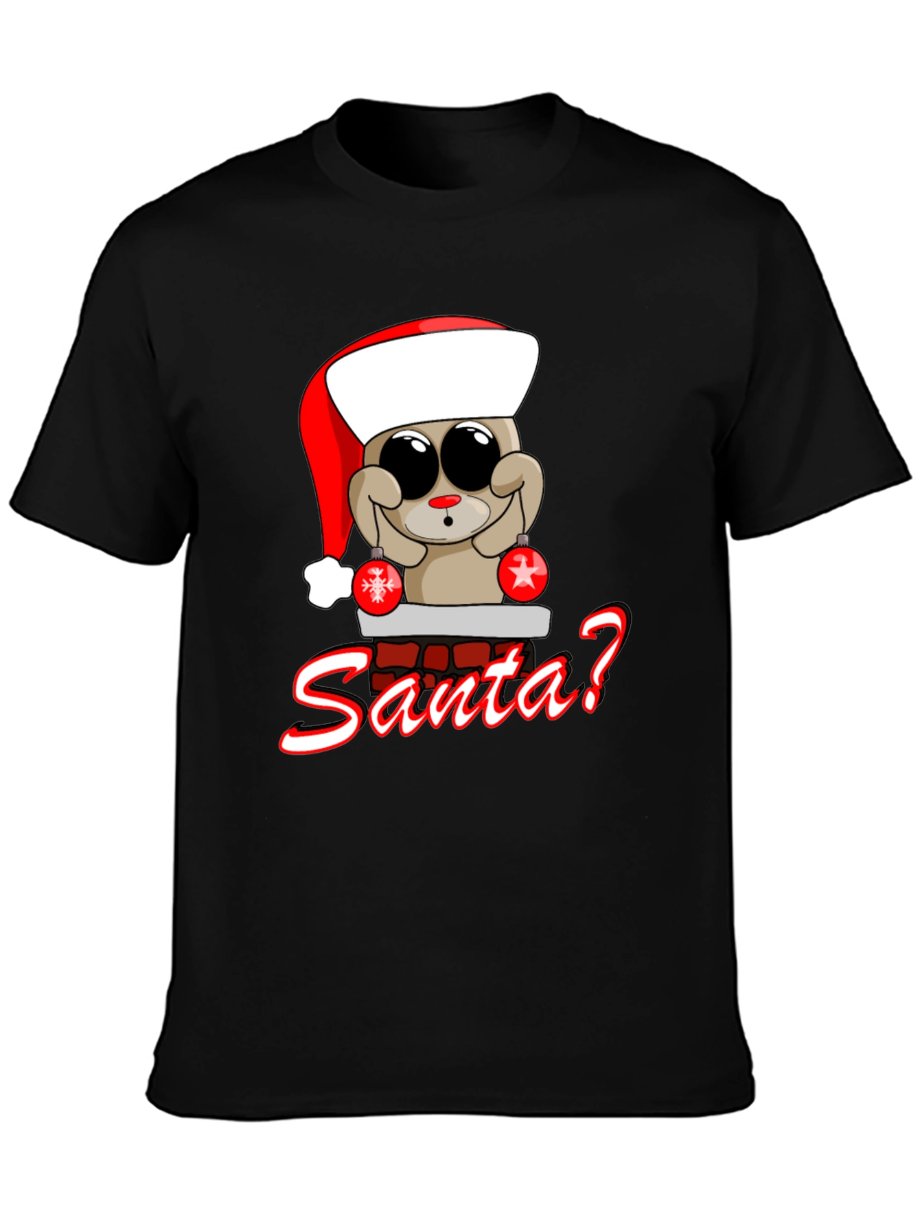 Cartoon Santa Bear Graphic Tee
