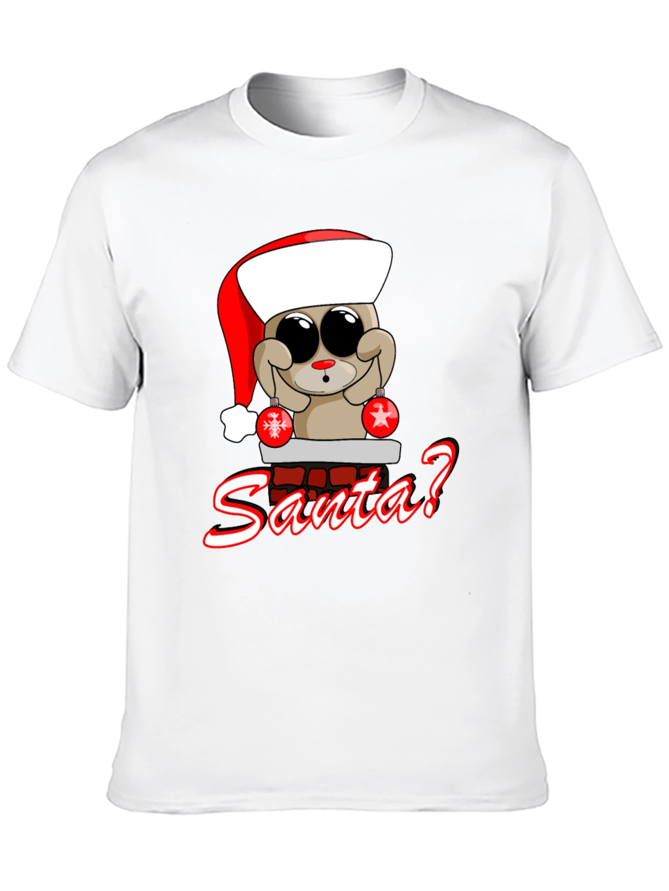 Cartoon Santa Bear Graphic Tee