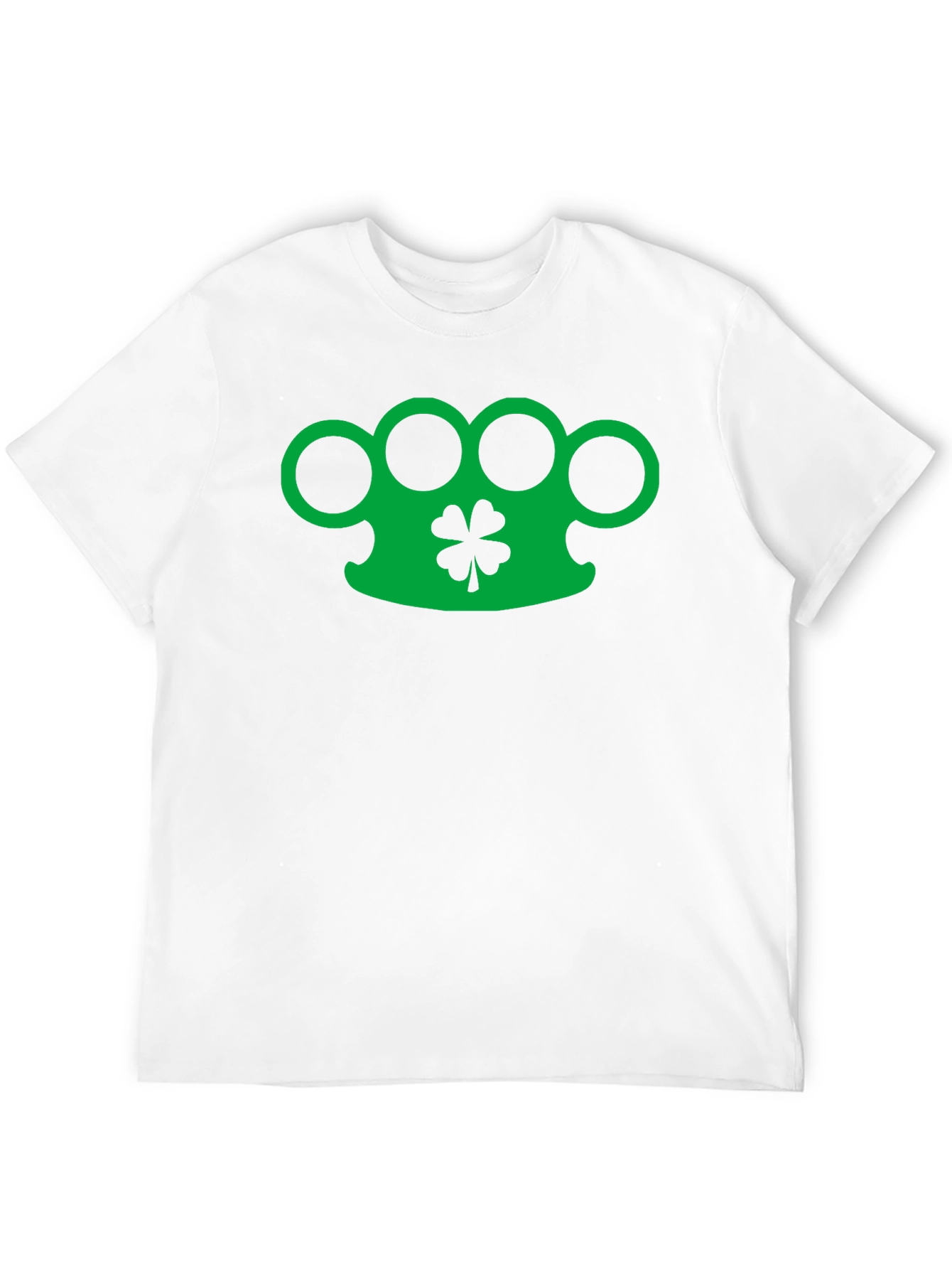 Lucky Brass Knuckles Clover Black Graphic Tee