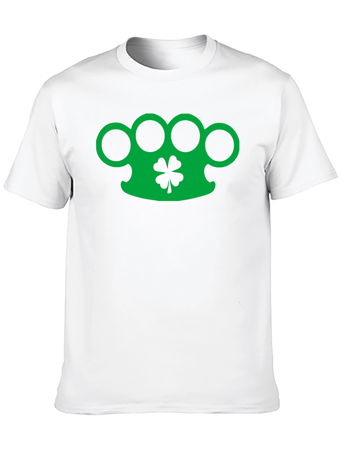 Lucky Brass Knuckles Clover Black Graphic Tee