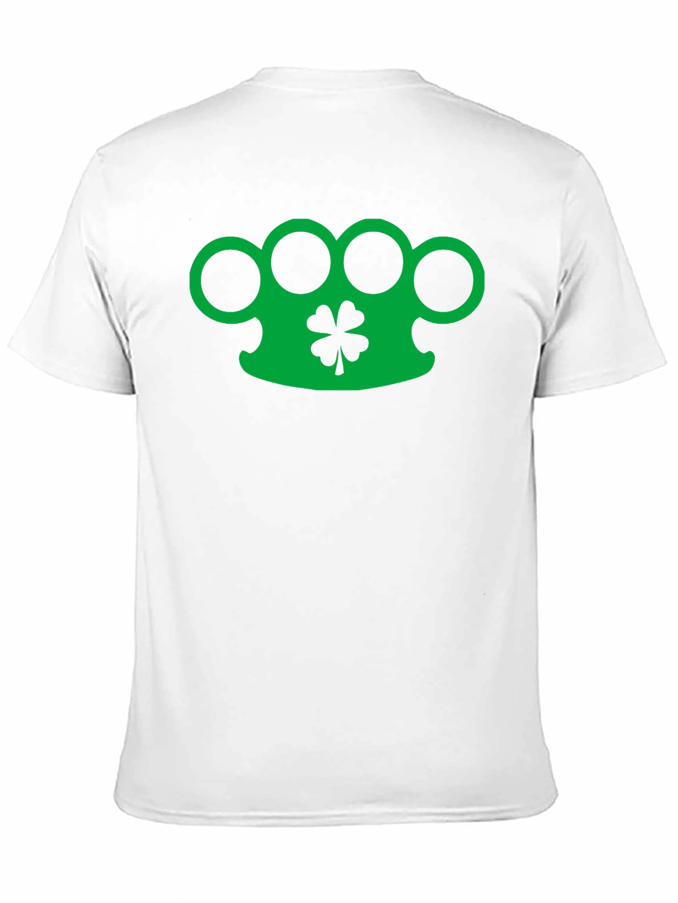 Lucky Brass Knuckles Clover Black Graphic Tee