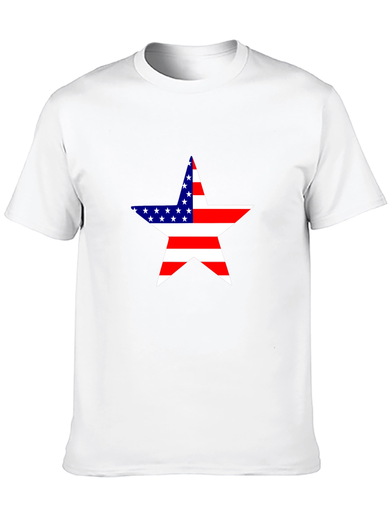 American Flag Star Black T-Shirt