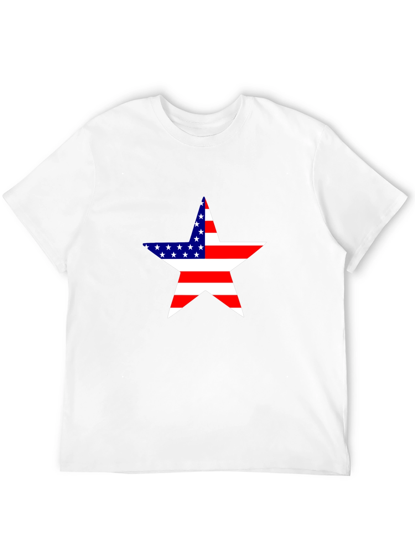 American Flag Star Black T-Shirt