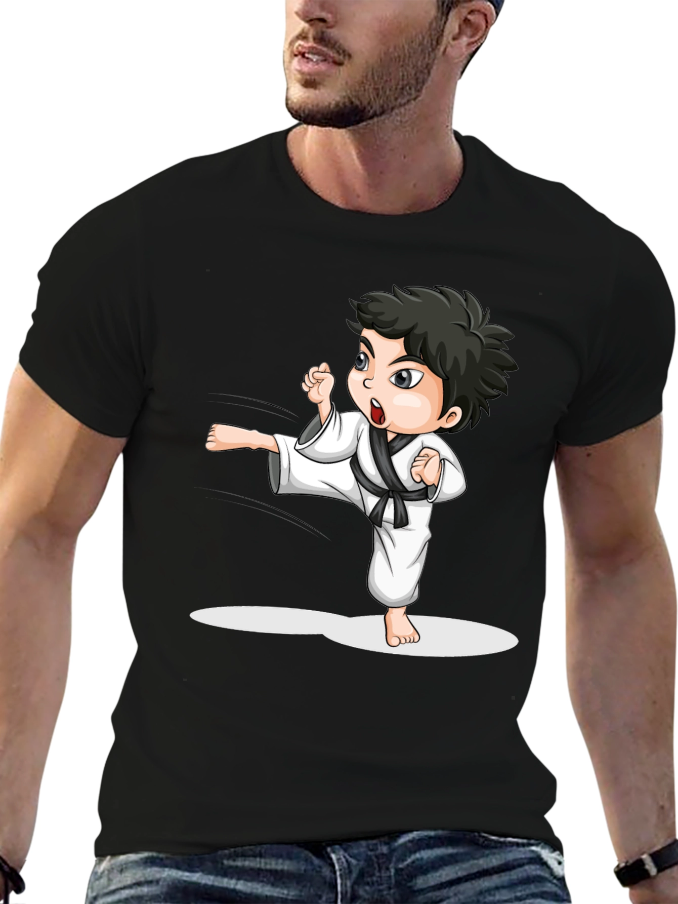 Karate Kid Graphic Tee - Black Martial Arts T-Shirt