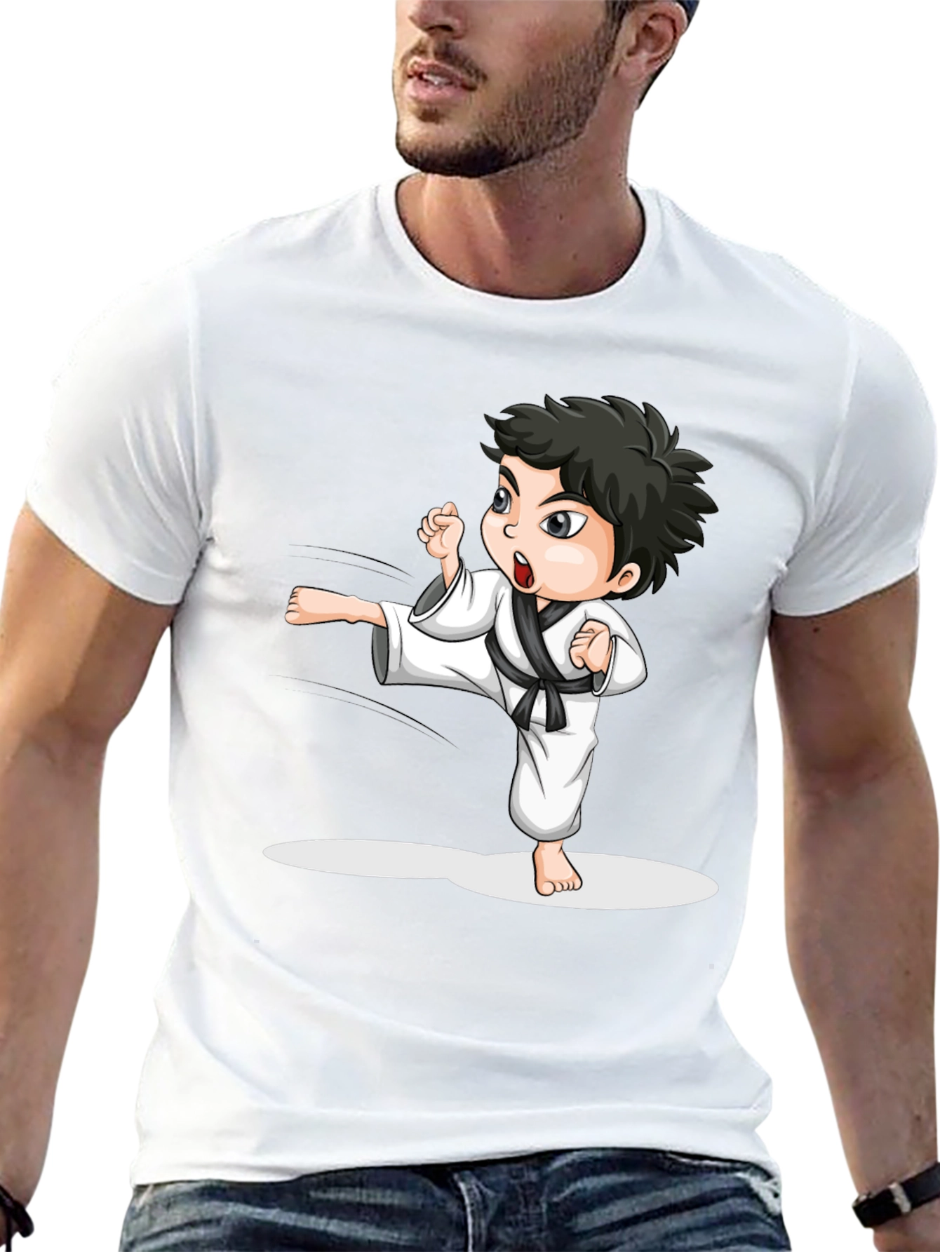 Karate Kid Graphic Tee - Black Martial Arts T-Shirt