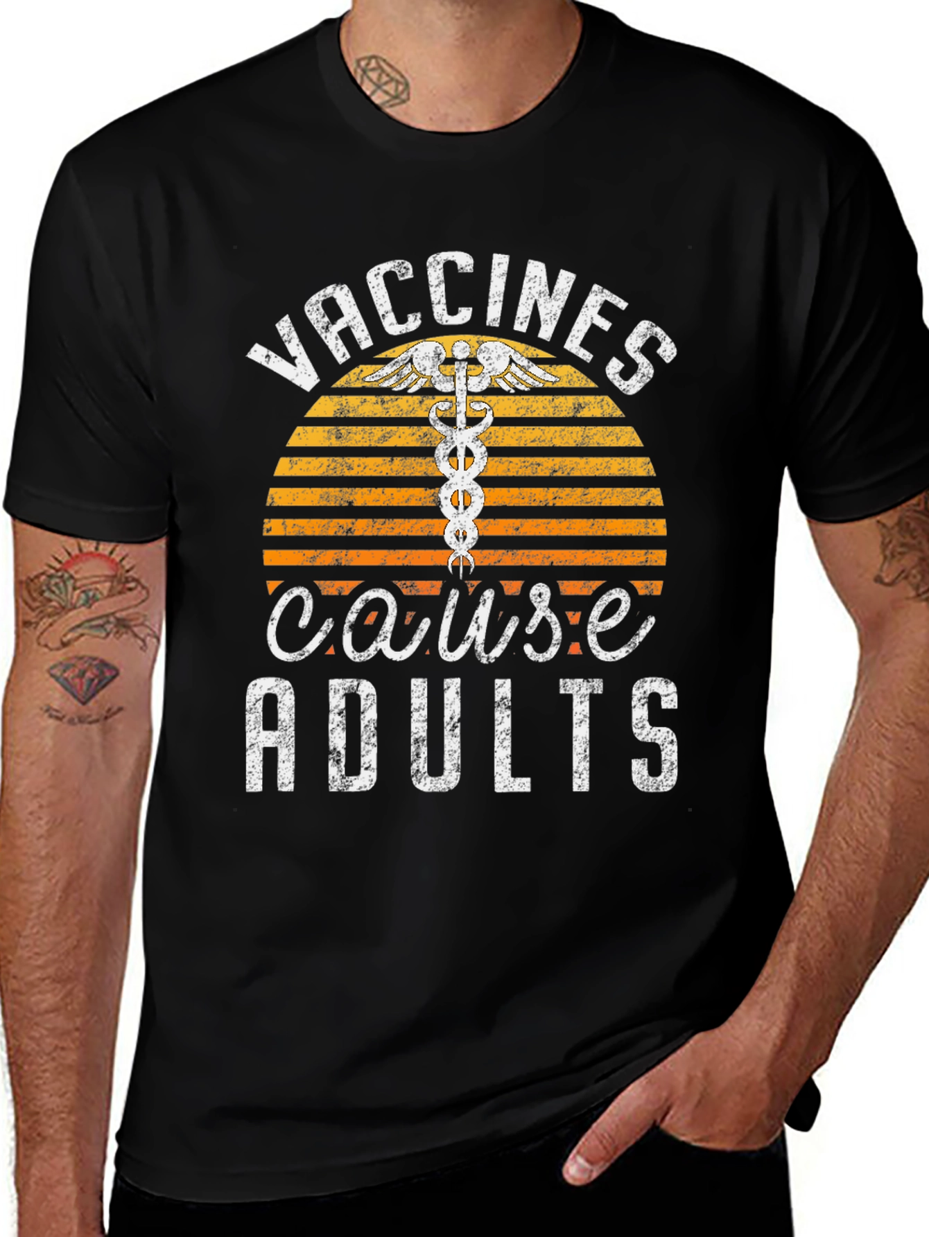 Vaccines Cause Adults Funny Sarcastic T-Shirt