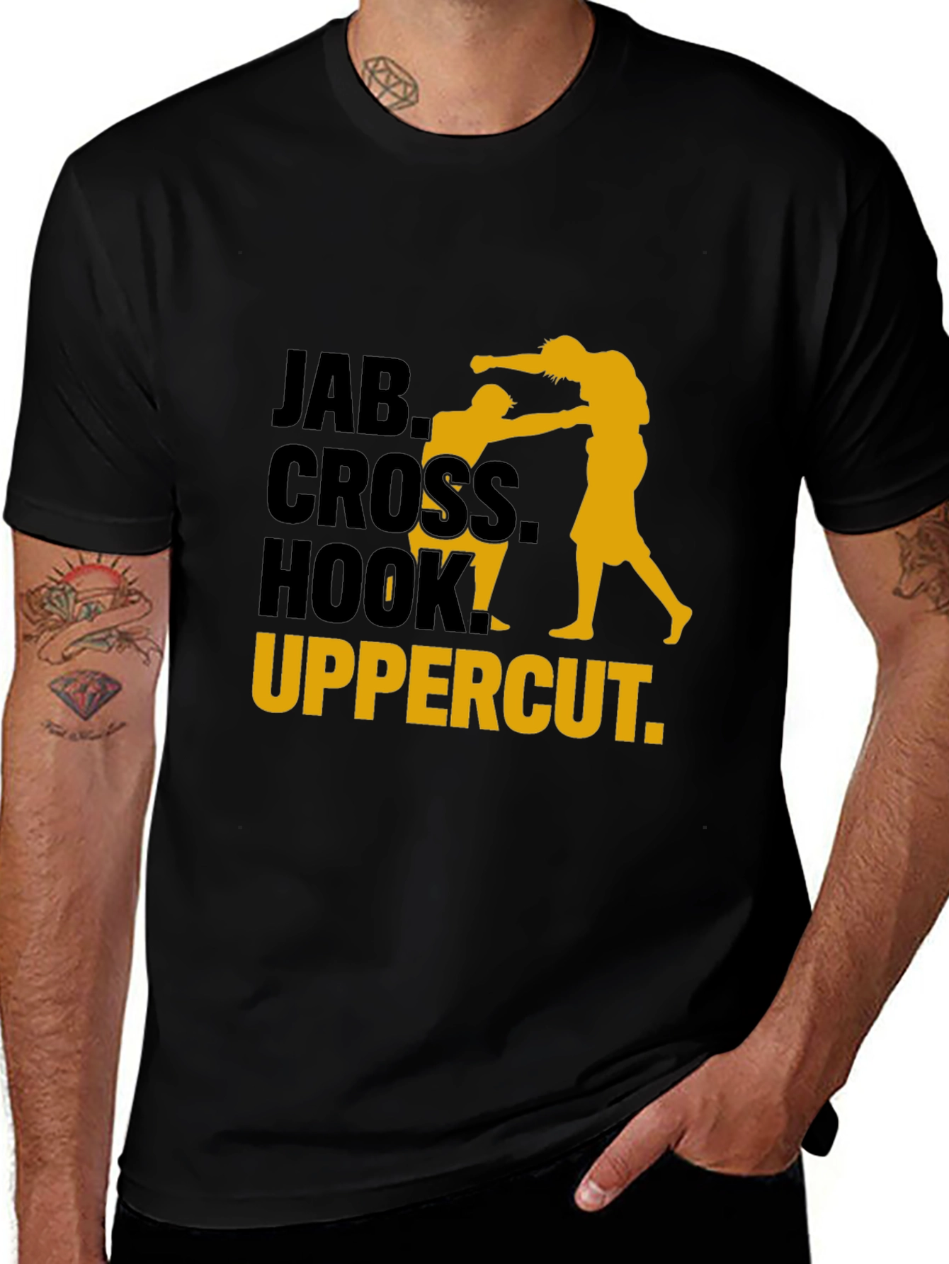 Boxing Moves T-Shirt - Jab Cross Hook Uppercut