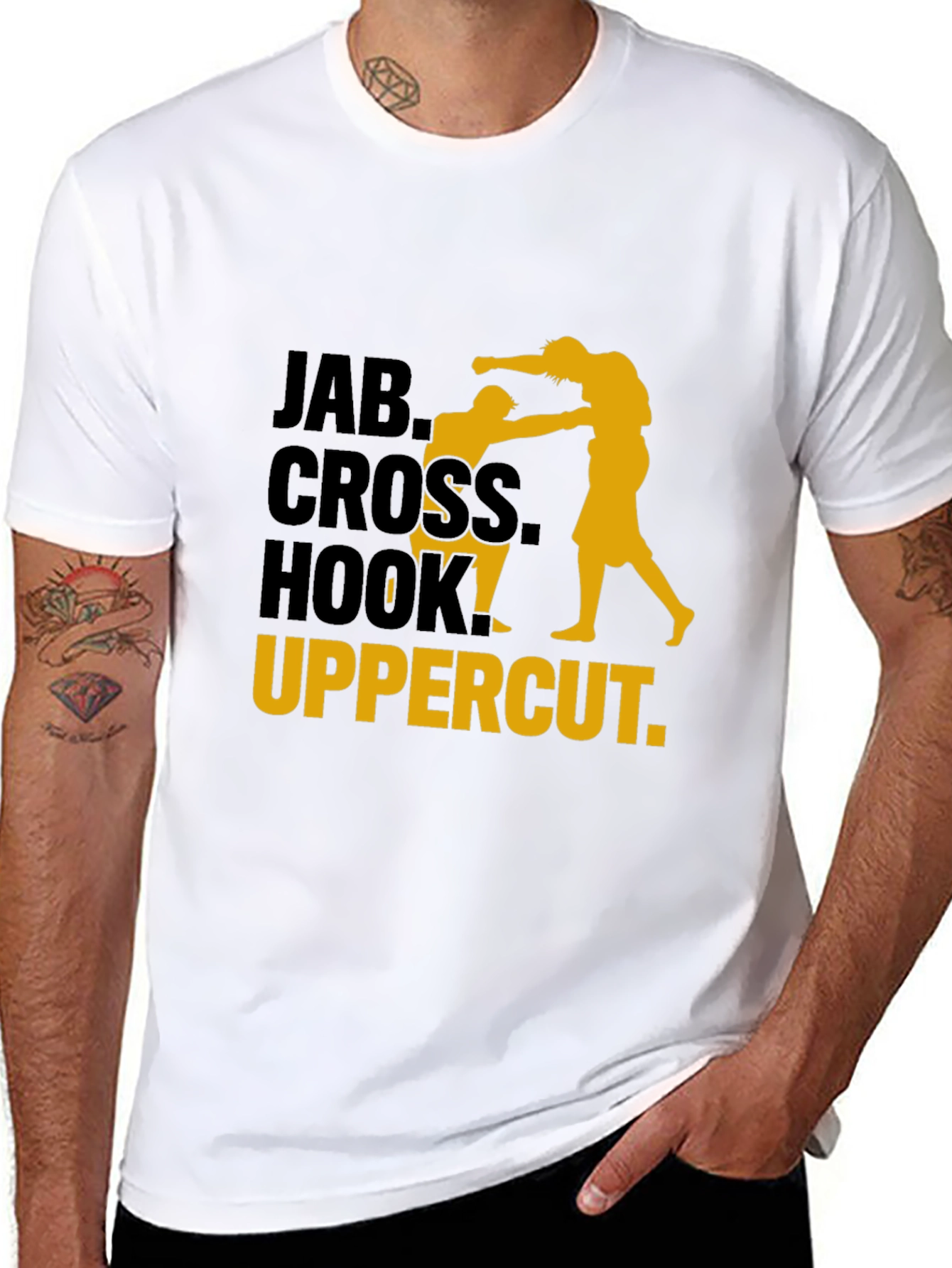 Boxing Moves T-Shirt - Jab Cross Hook Uppercut