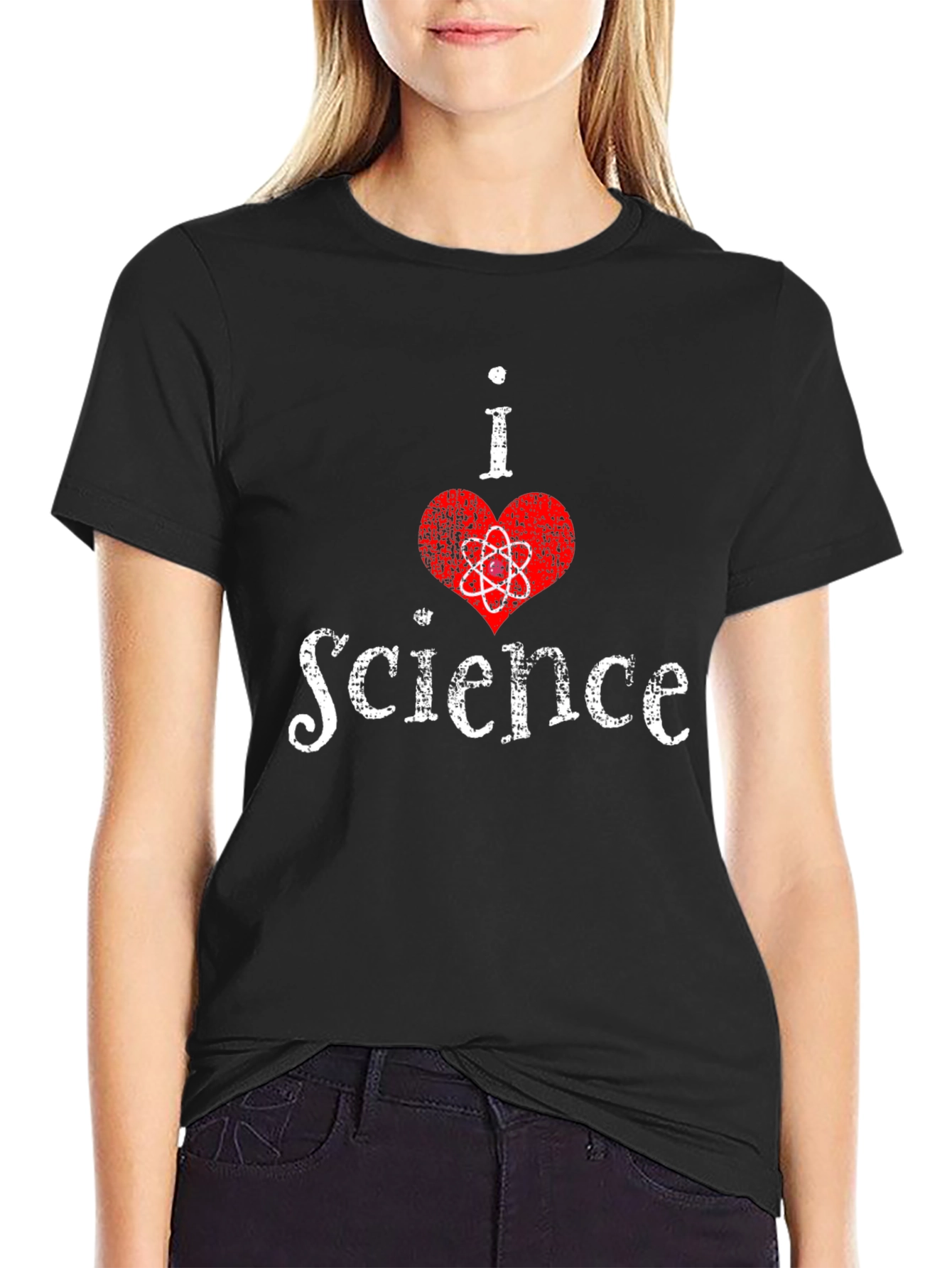 I Heart Science Black T-Shirt