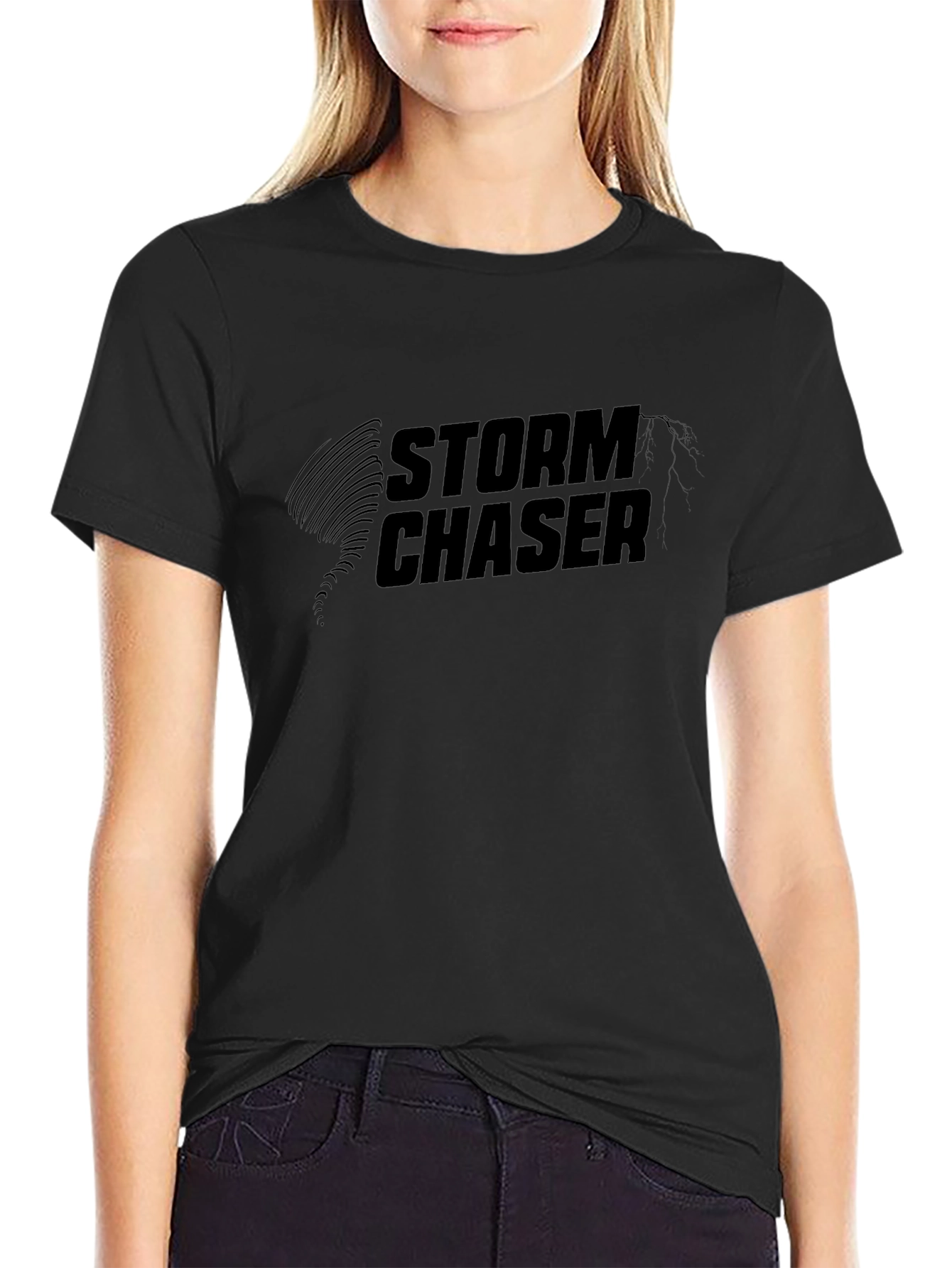 Storm Chaser Black T-Shirt - Weather Enthusiast Tee