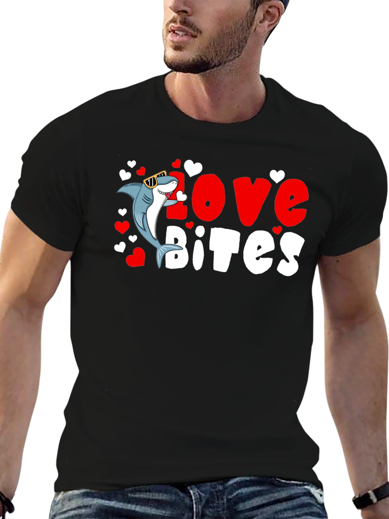 Love Bites Shark Valentines Day T-Shirt