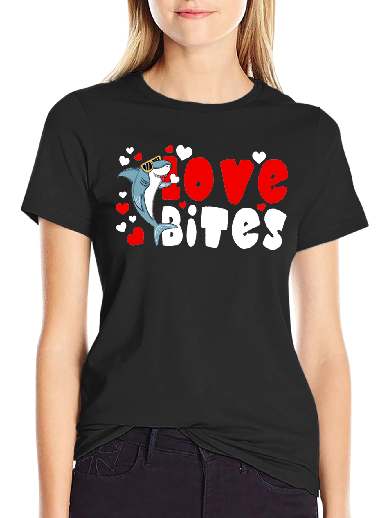 Love Bites Shark Valentines Day T-Shirt