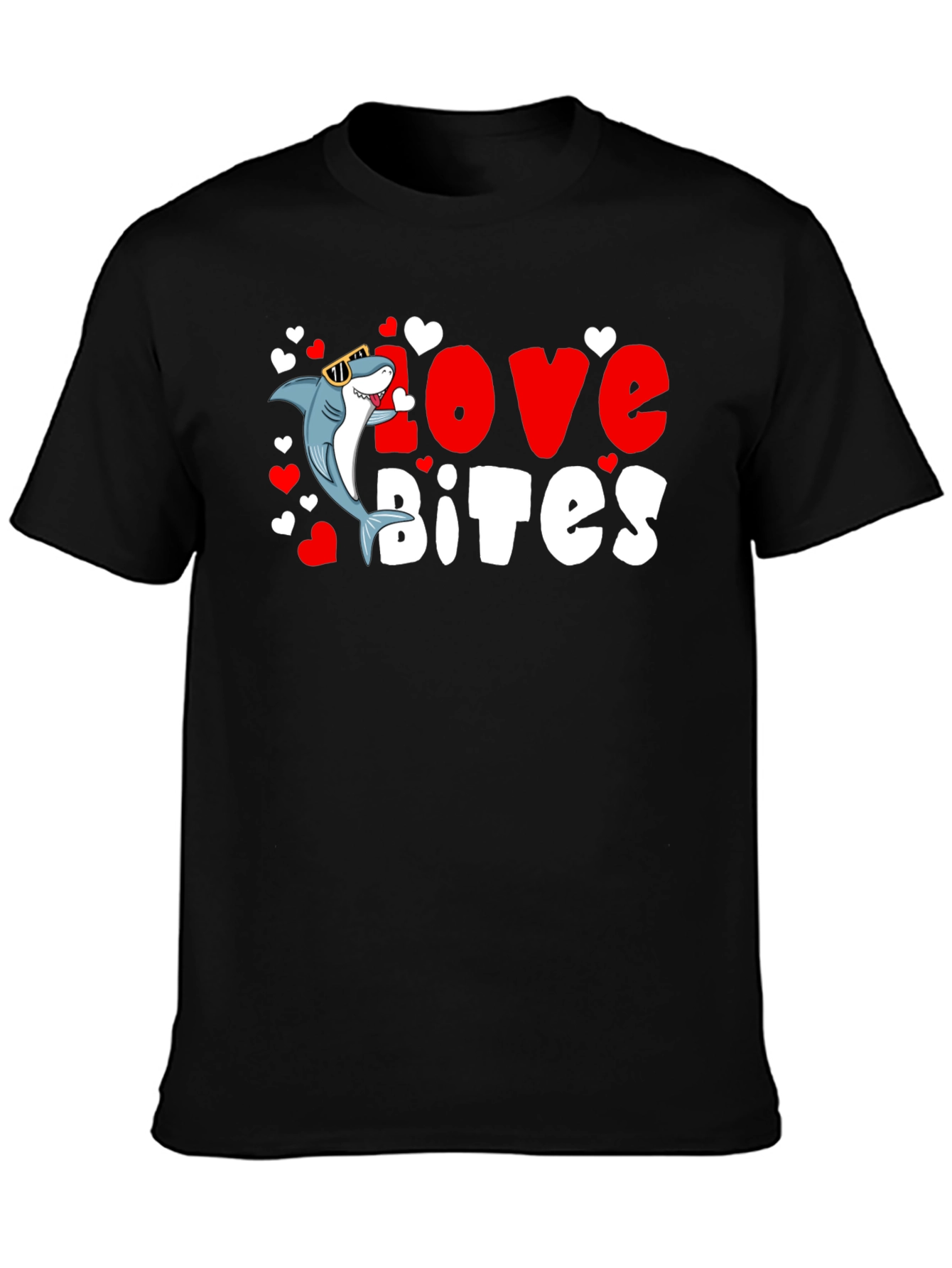 Love Bites Shark Valentines Day T-Shirt