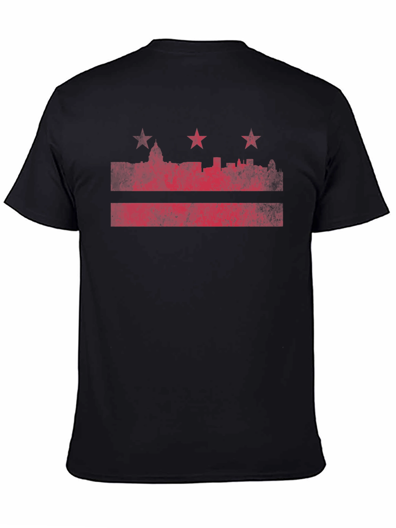 DC Flag T-Shirt - Distressed Red Print