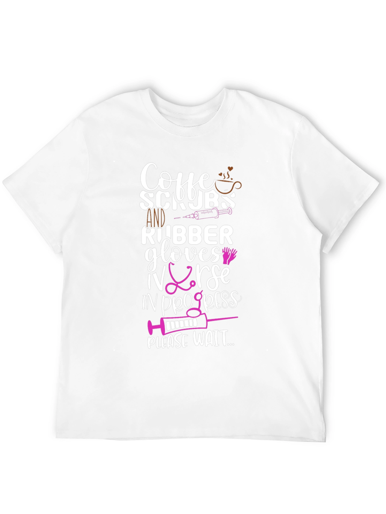 Coffee Scrubs Nurse Graphic T-Shirt