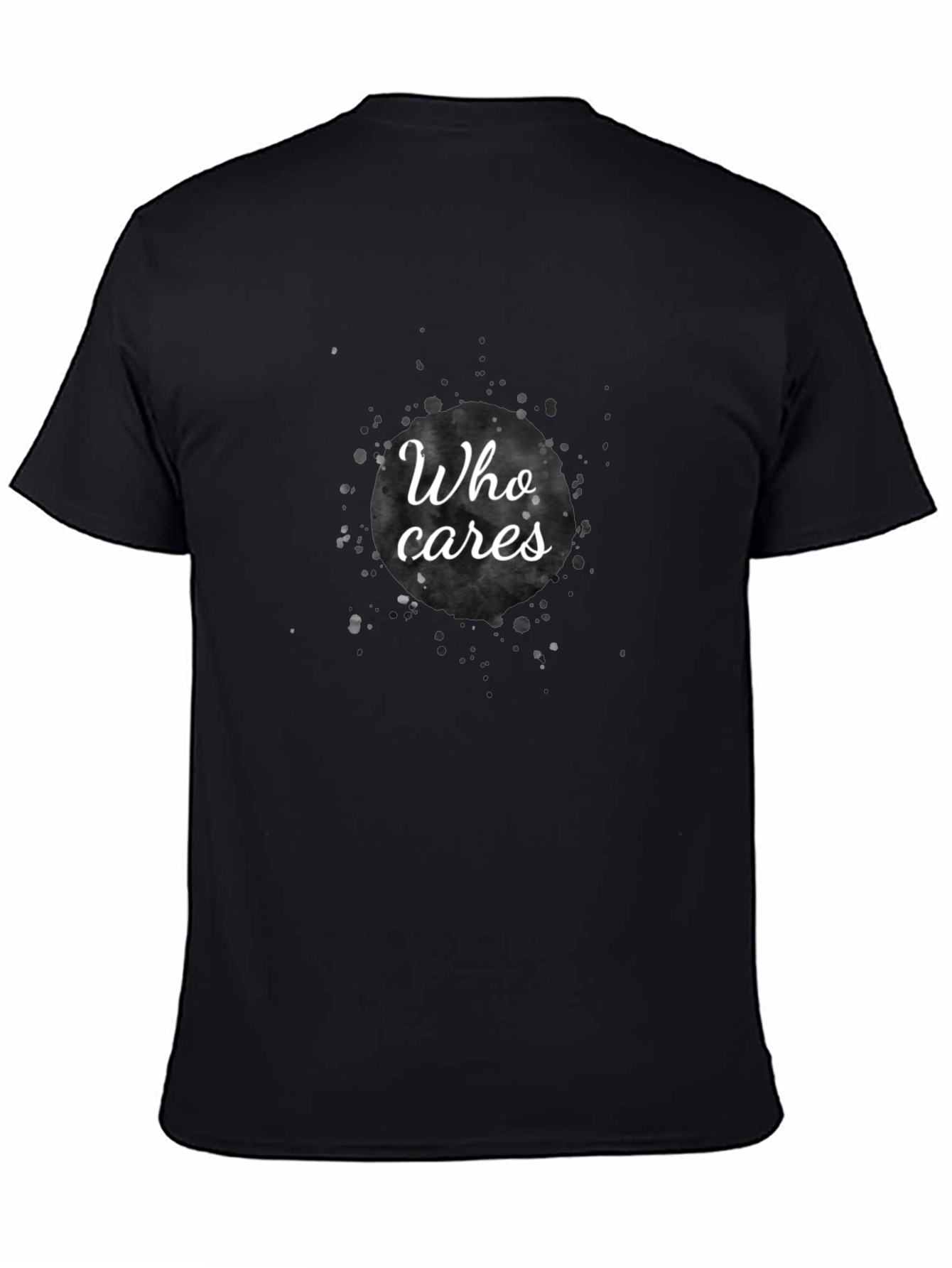 Who Cares Graphic Tee - Stylish Black T-Shirt