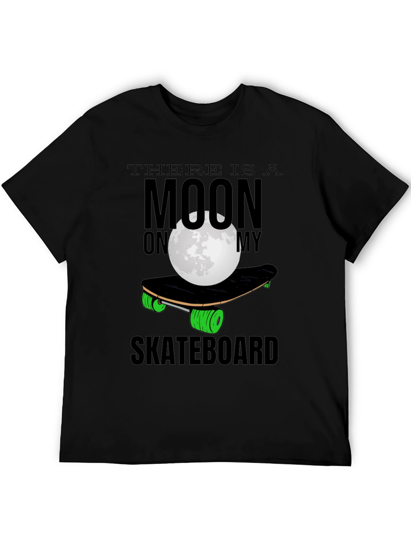 Moon Skateboard T-Shirt - Unique Graphic Tee