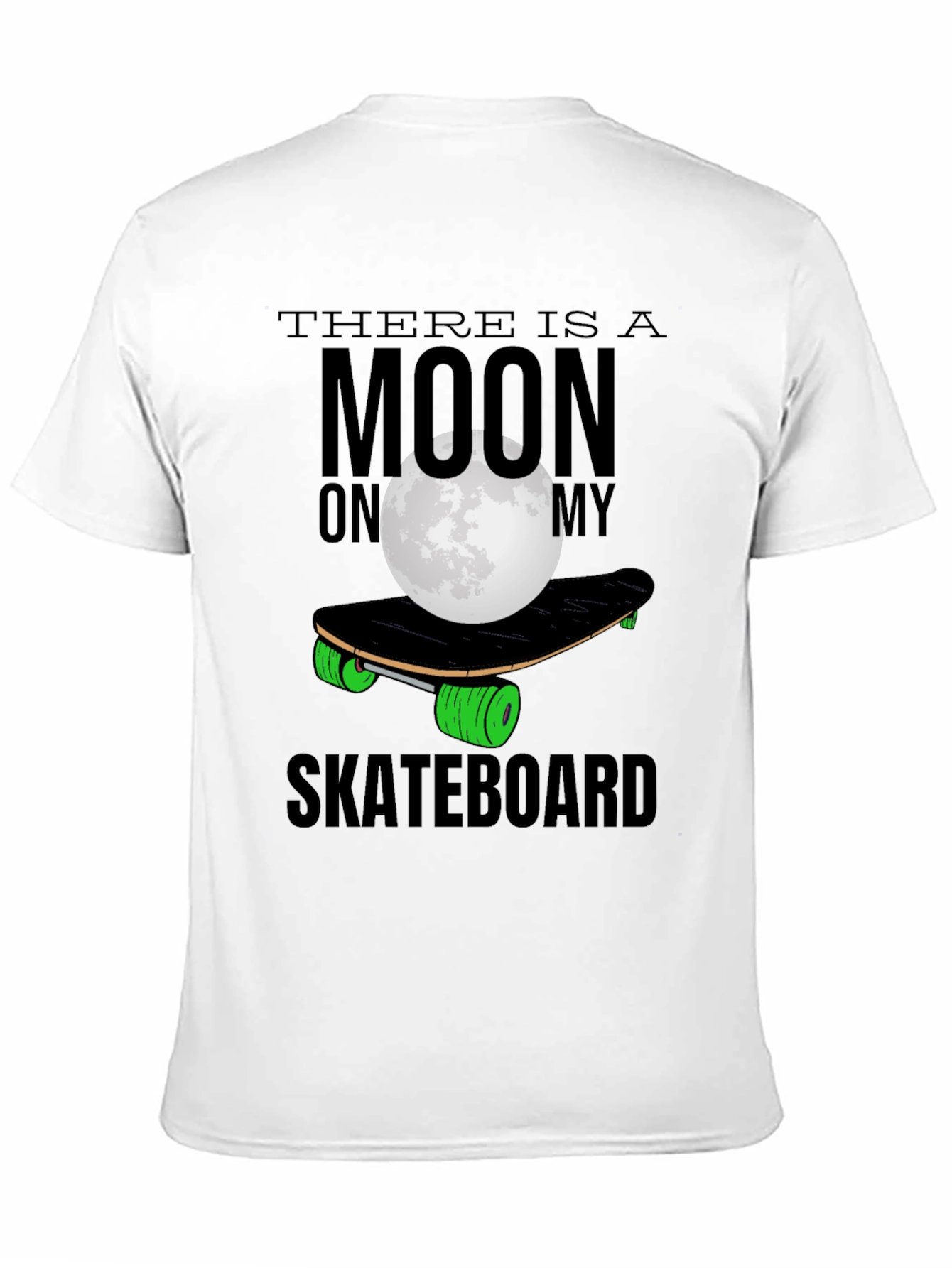 Moon Skateboard T-Shirt - Unique Graphic Tee