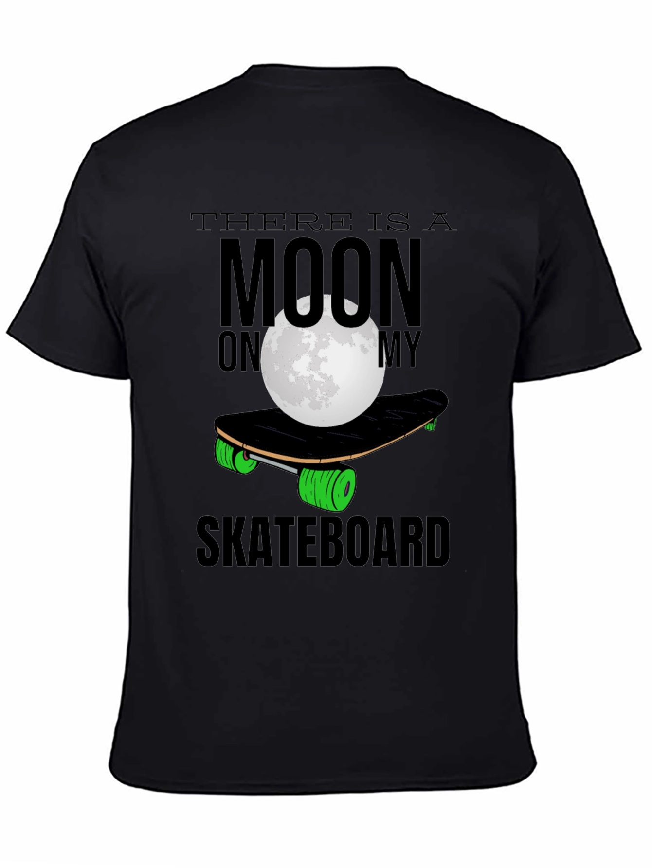 Moon Skateboard T-Shirt - Unique Graphic Tee
