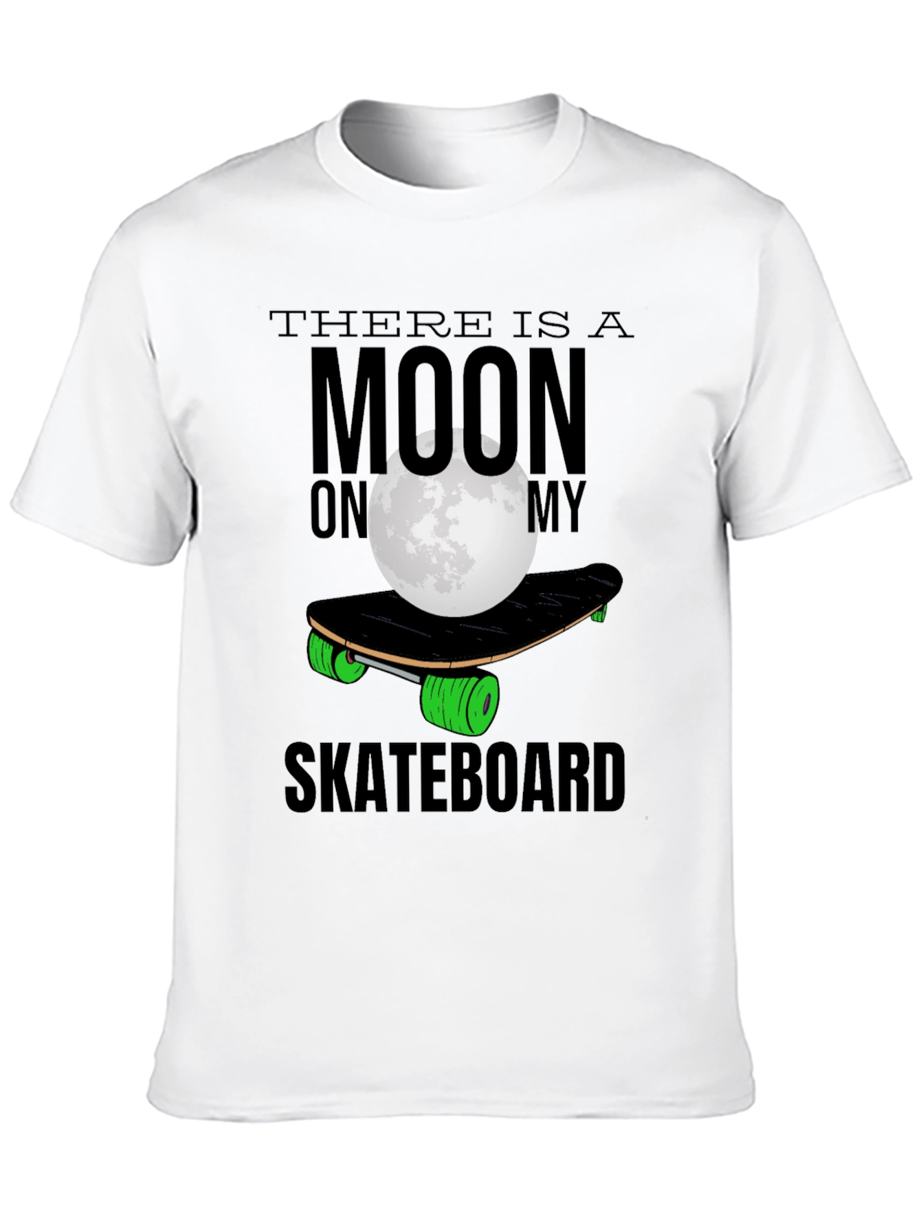 Moon Skateboard T-Shirt - Unique Graphic Tee