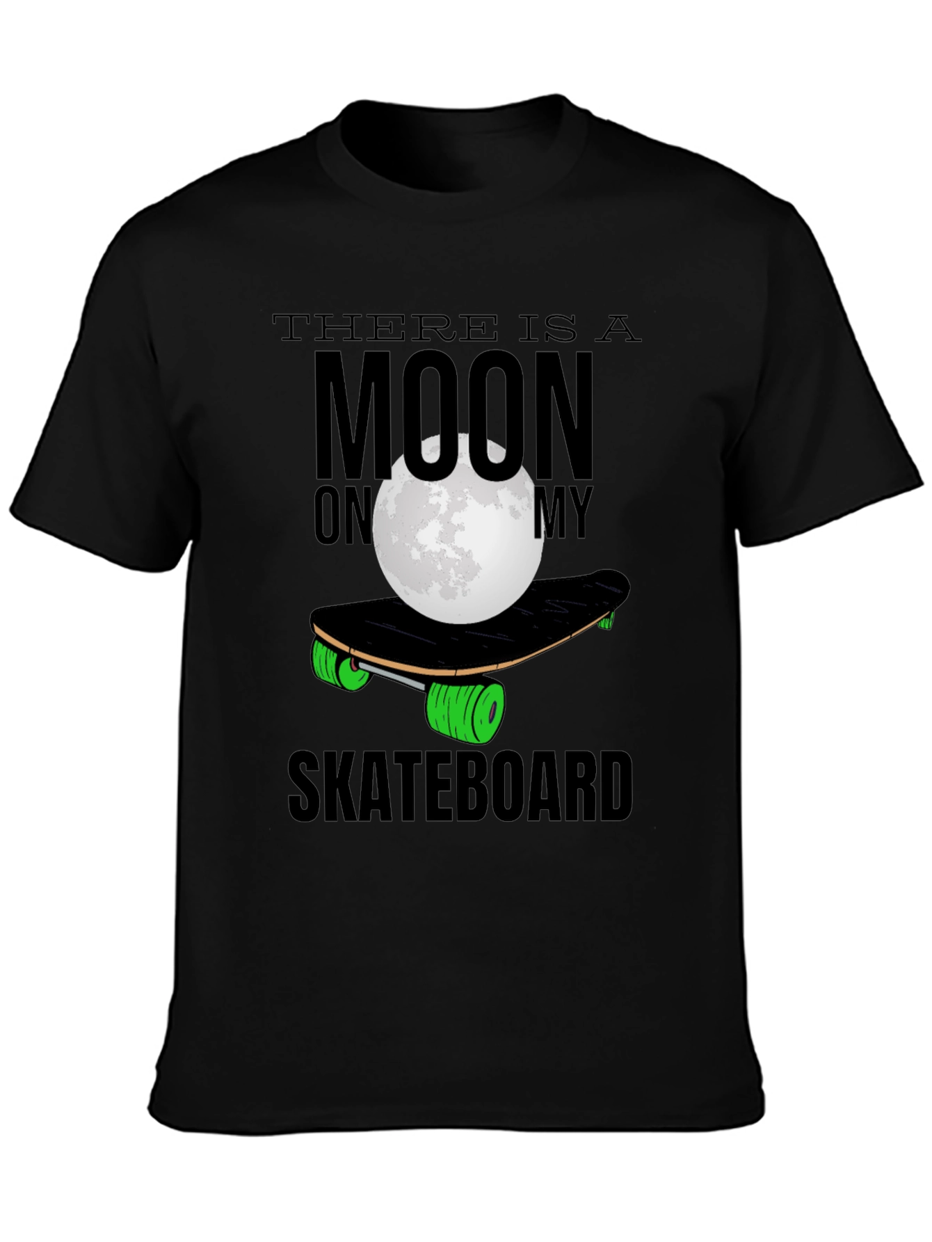 Moon Skateboard T-Shirt - Unique Graphic Tee