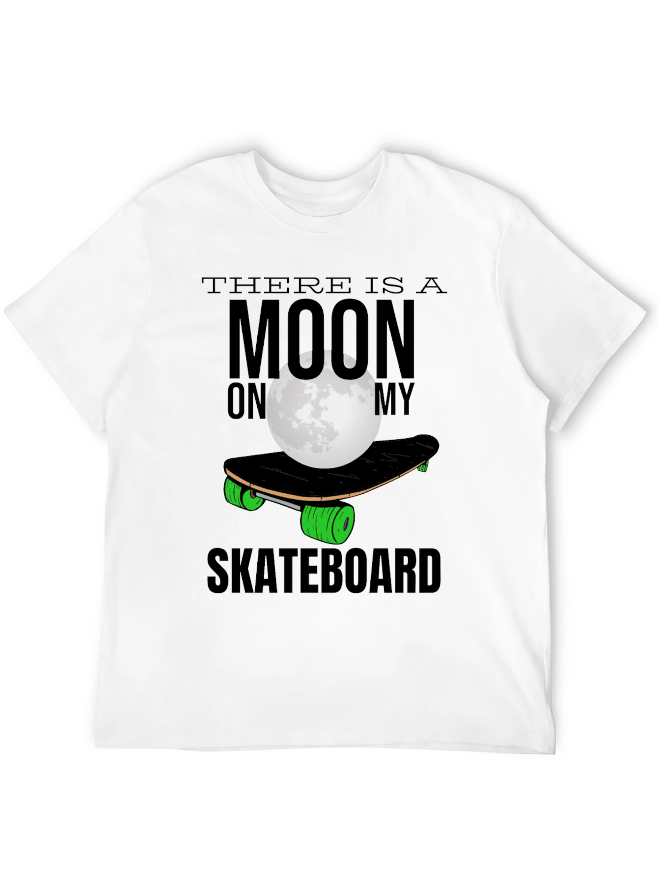 Moon Skateboard T-Shirt - Unique Graphic Tee
