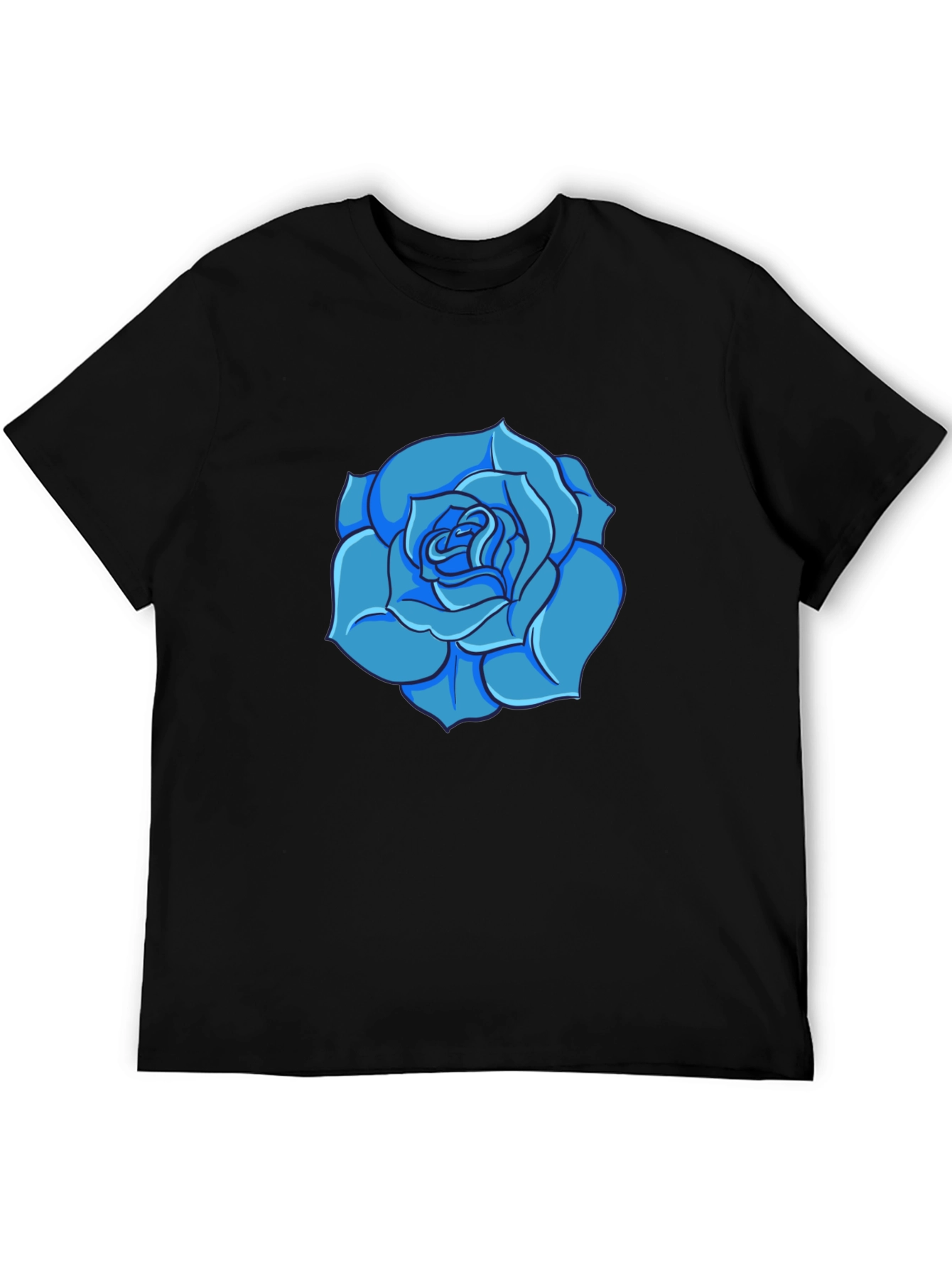 Blue Rose Graphic T-Shirt - Modern Style