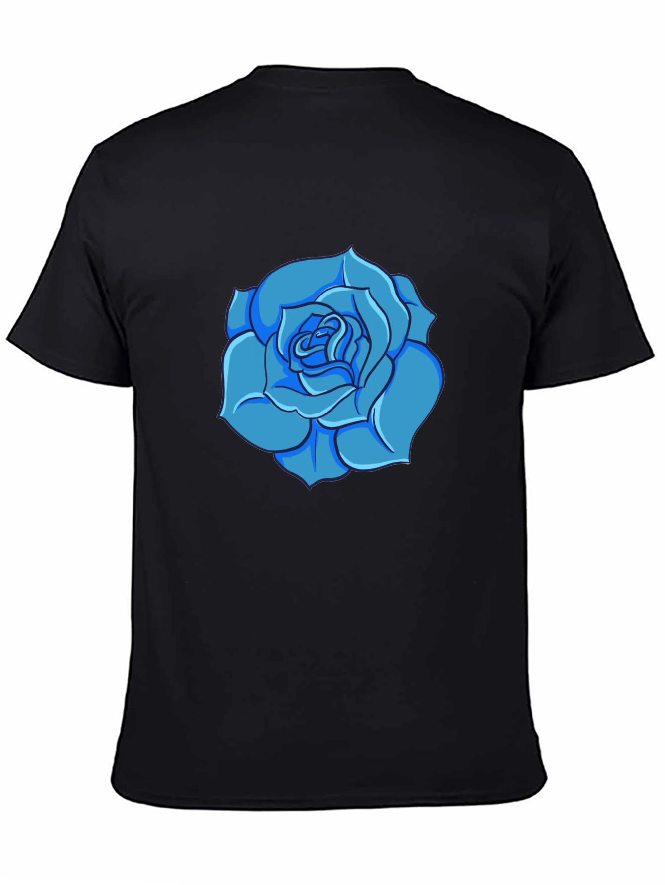 Blue Rose Graphic T-Shirt - Modern Style