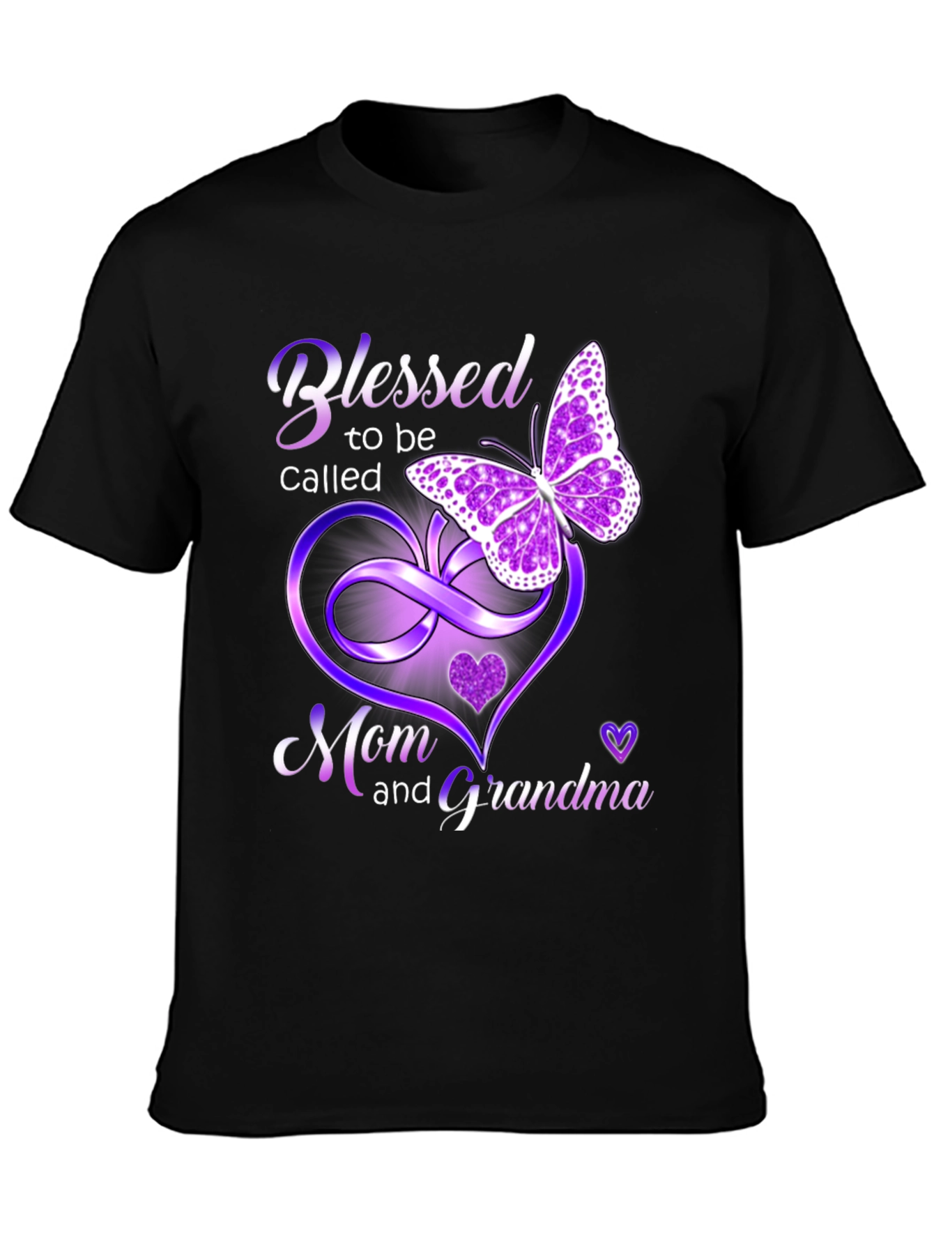 Blessed Mom and Grandma T-Shirt with Butterfly Design