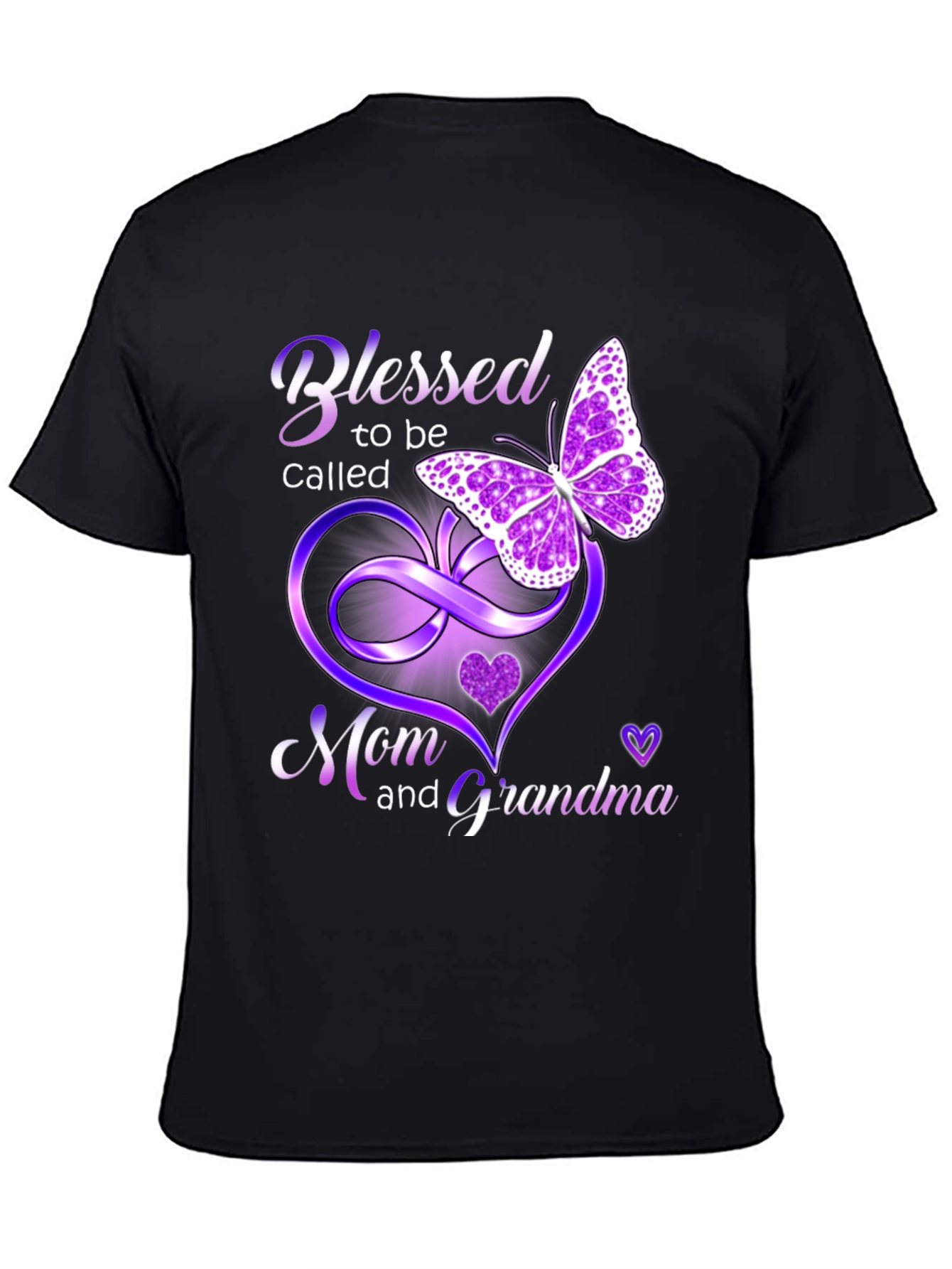 Blessed Mom and Grandma T-Shirt with Butterfly Design