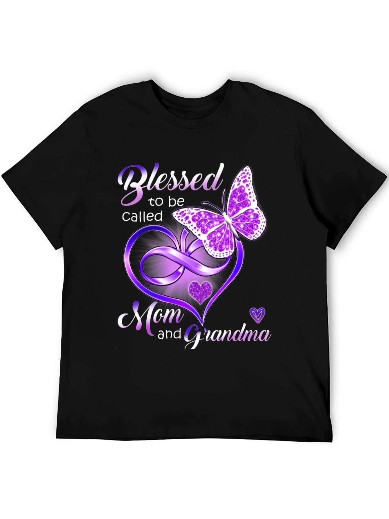 Blessed Mom and Grandma T-Shirt with Butterfly Design