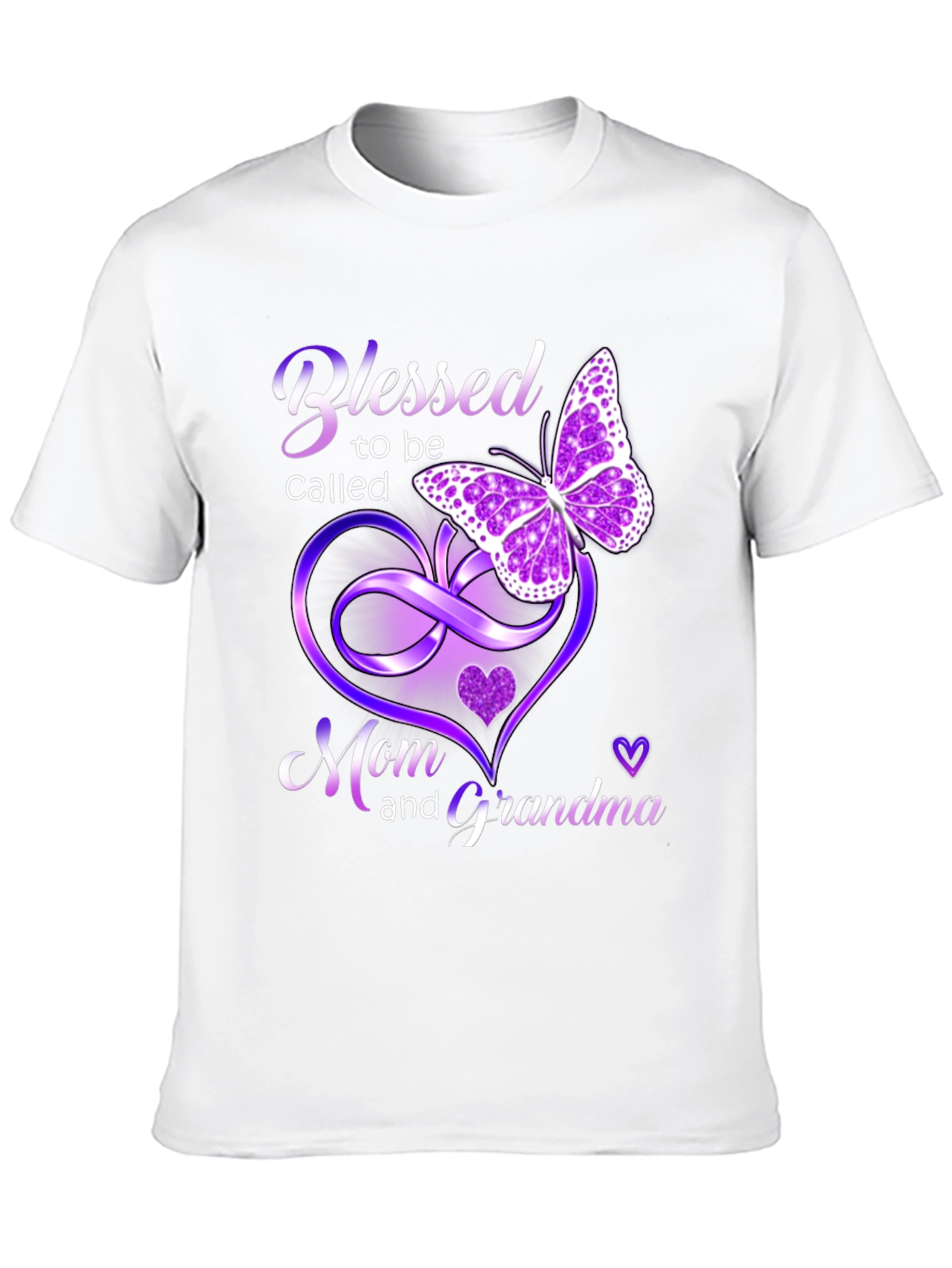 Blessed Mom and Grandma T-Shirt with Butterfly Design