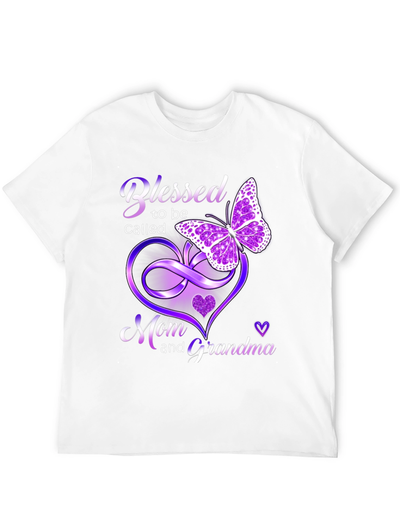 Blessed Mom and Grandma T-Shirt with Butterfly Design
