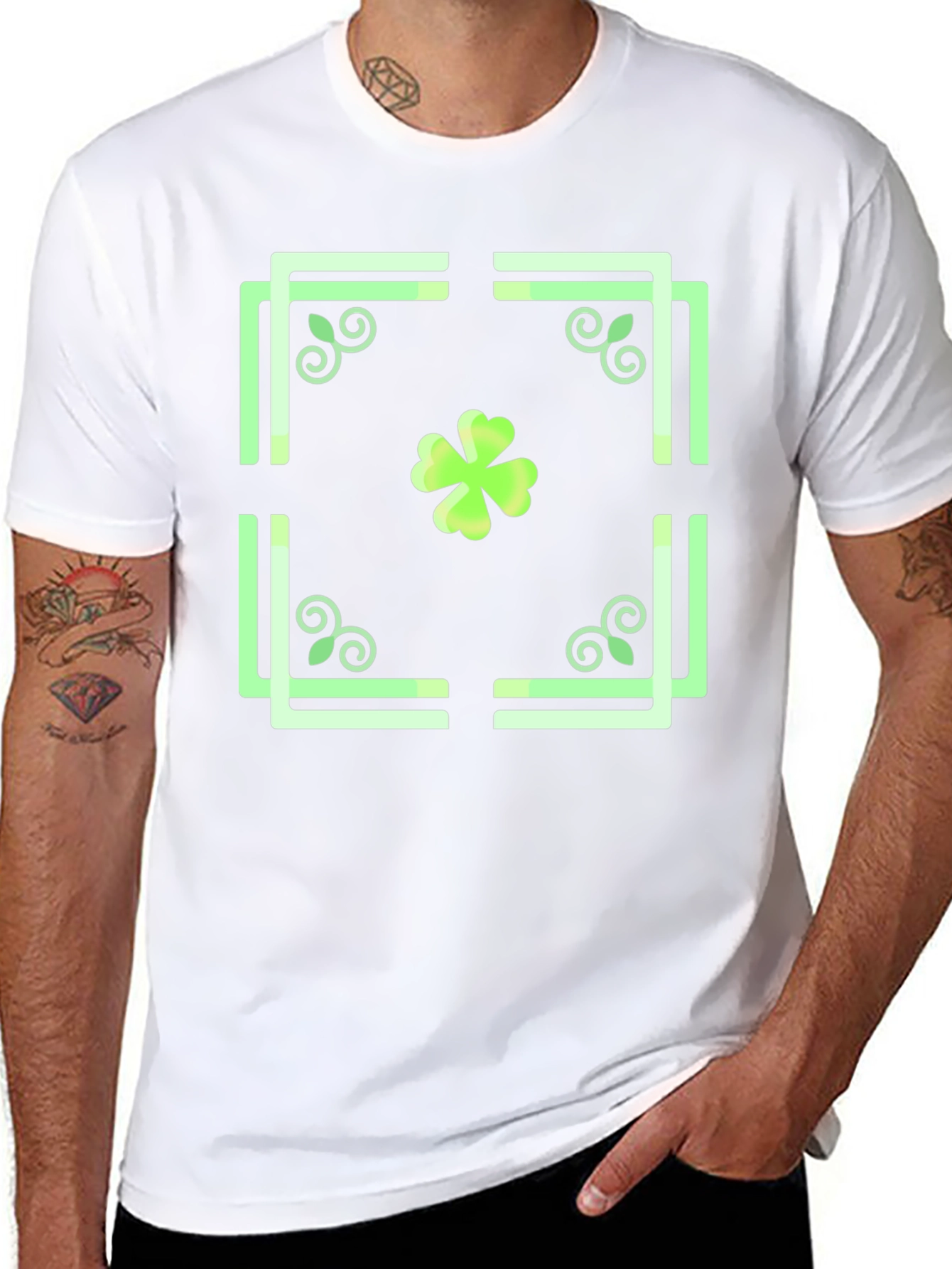 Lucky Clover Graphic Tee - Irish Pride Shirt