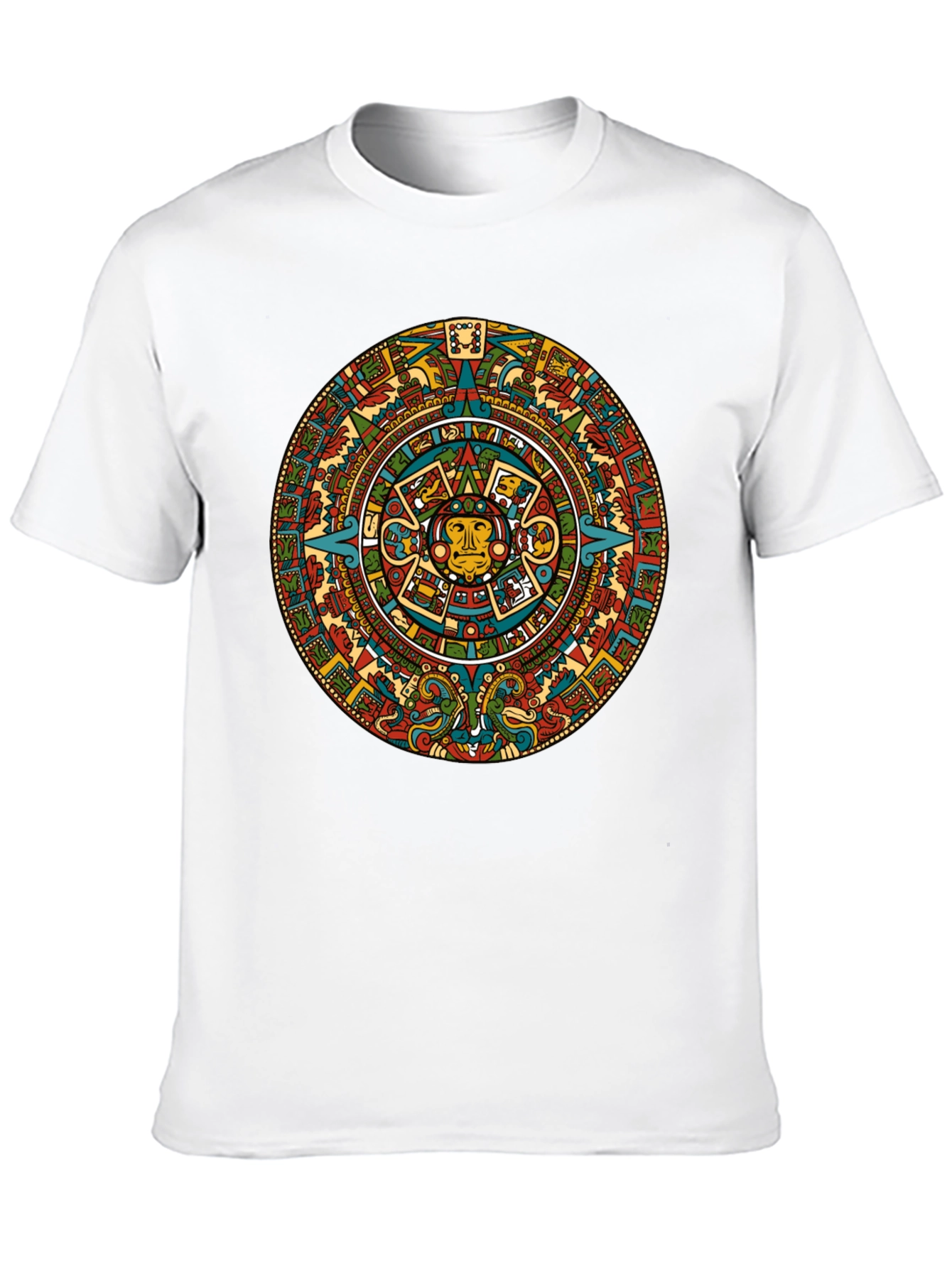 Aztec Calendar Graphic Print T-Shirt