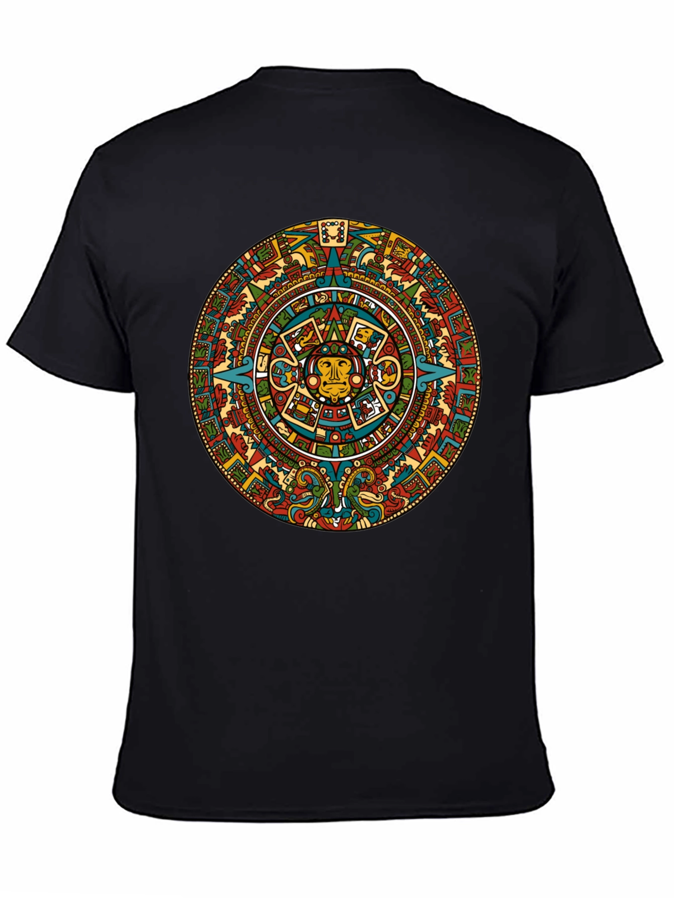 Aztec Calendar Graphic Print T-Shirt